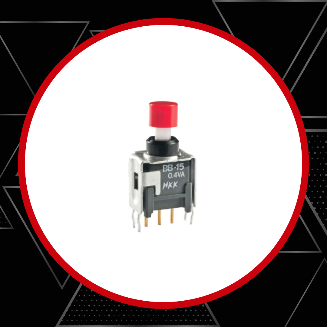 Compact pushbutton switches deliver precise tactile feedback and reliable switching. Ideal for PCB-mounted designs and electronic control applications.