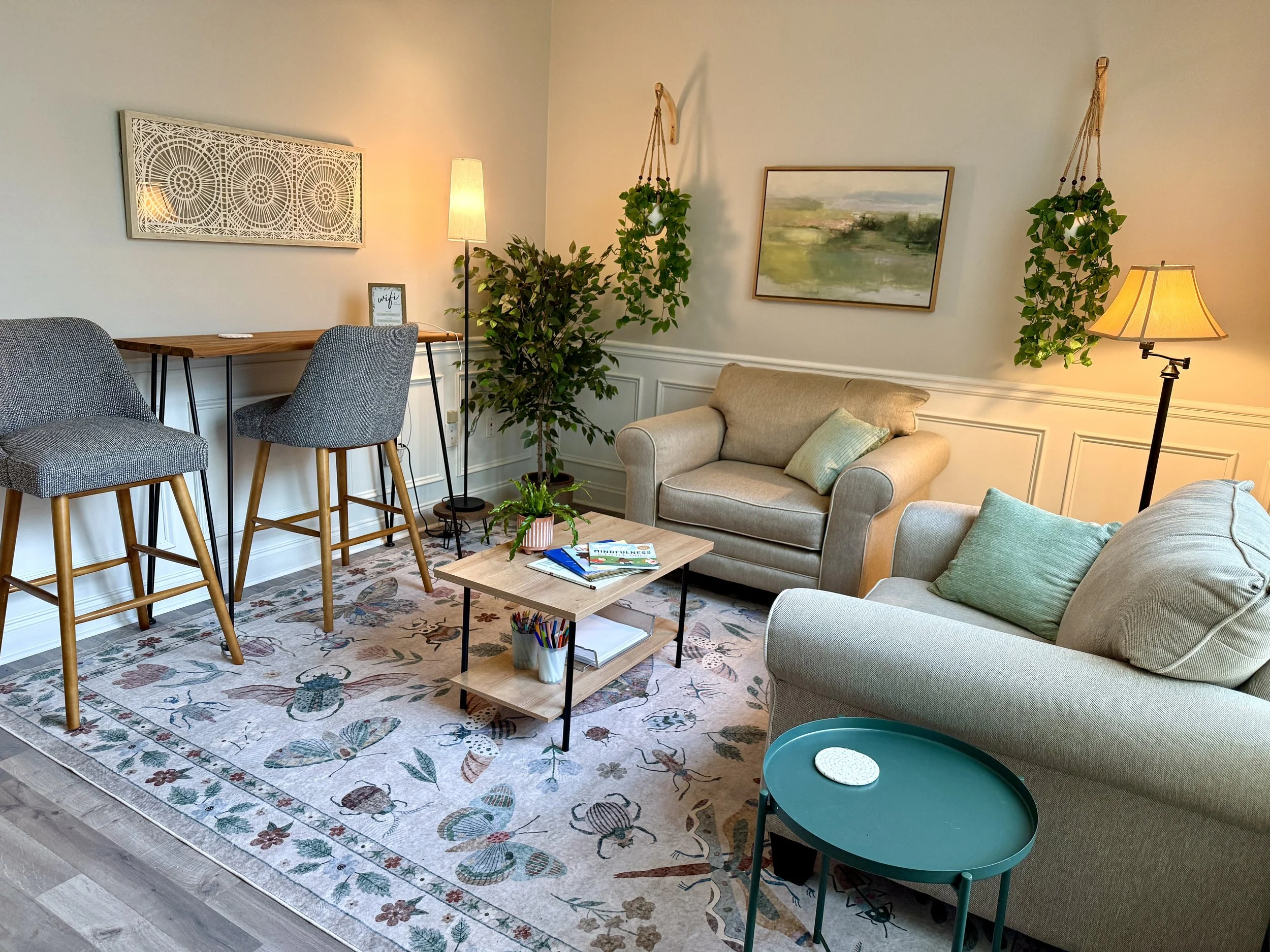 Waiting Room: complete with workspace
