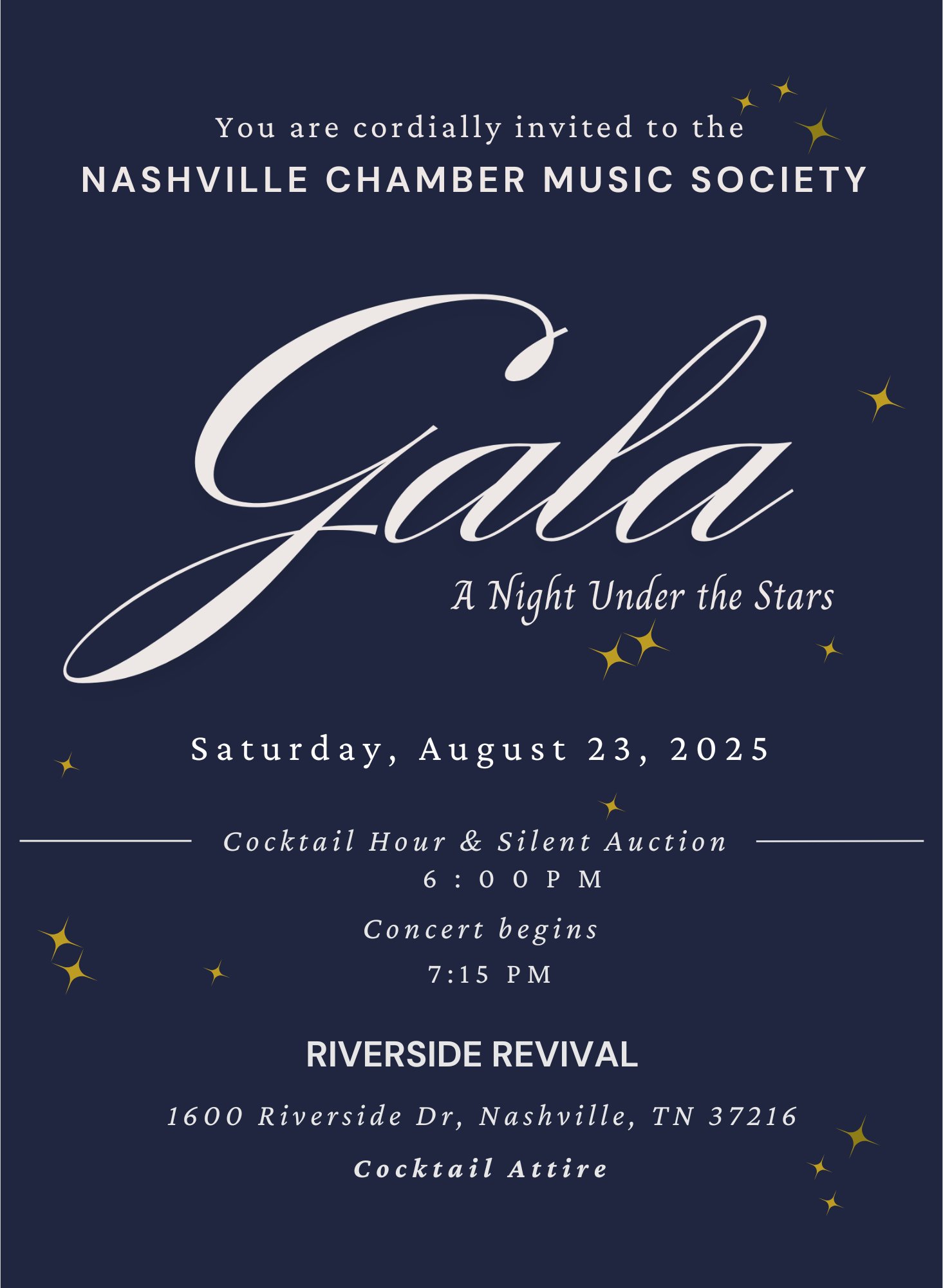 Nashville Chamber Music Society Gala: A Night Under the Stars