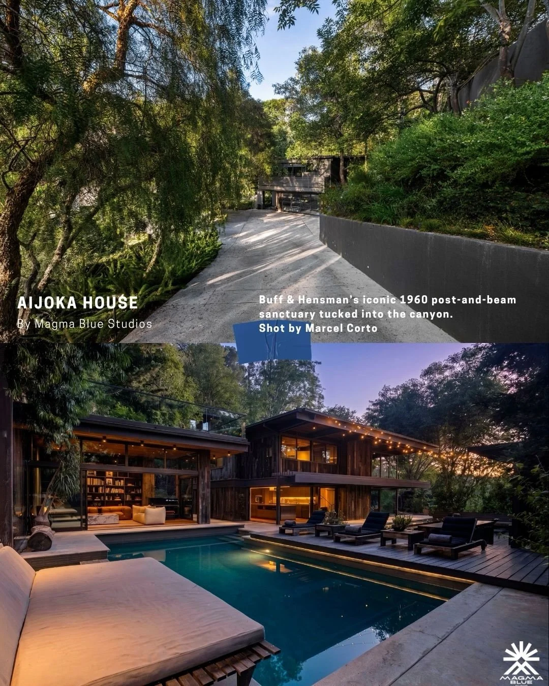 A pioneer of canyon modernism. Built in 1960 by Buff &amp; Hensman, the Ajioka House stands as one of the original residences in these hills&mdash;framing raw geometry, natural wood, and effortless canyon light in a way few structures can match.

📷 