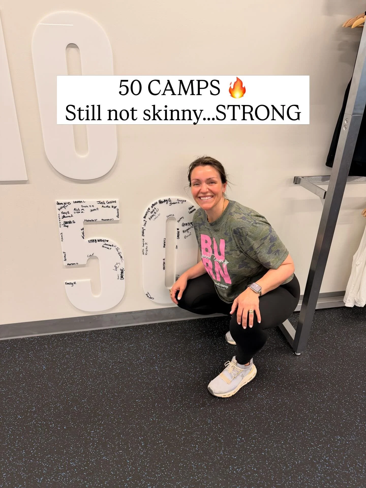 50 camps strong! Feels really good to show up for myself. Strong > skinny. Working on the years in my life and the life in my years.

LFG 🔥💪🏆 

#StrongNotSkinny #BigBonedBook #StrengthOverSkinny #WomenWhoLift #burnbootcamp