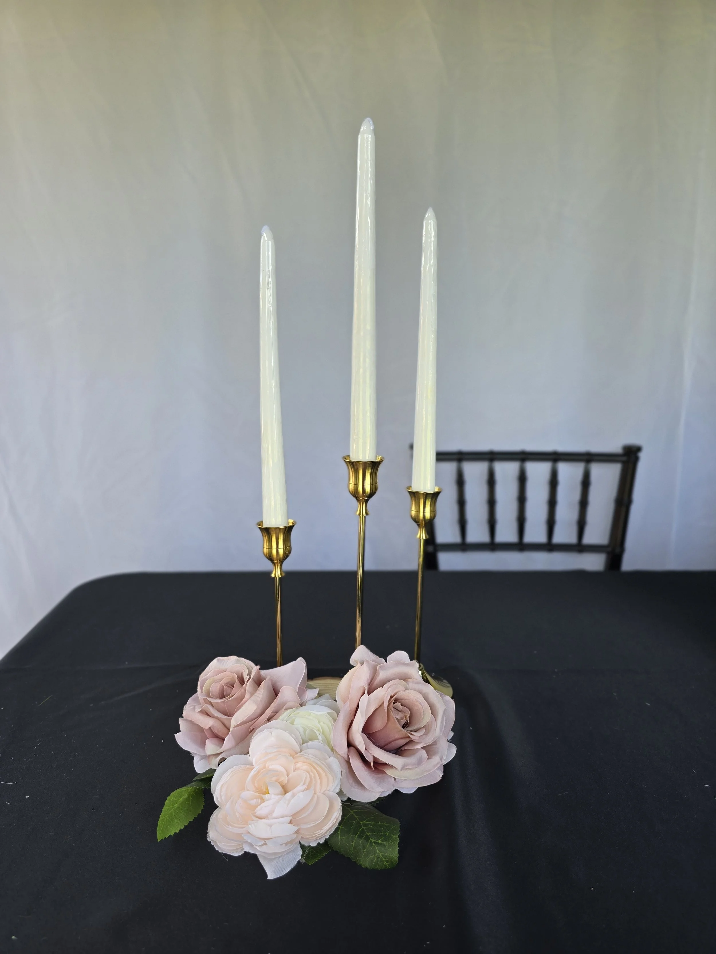 Brass candlestick holders