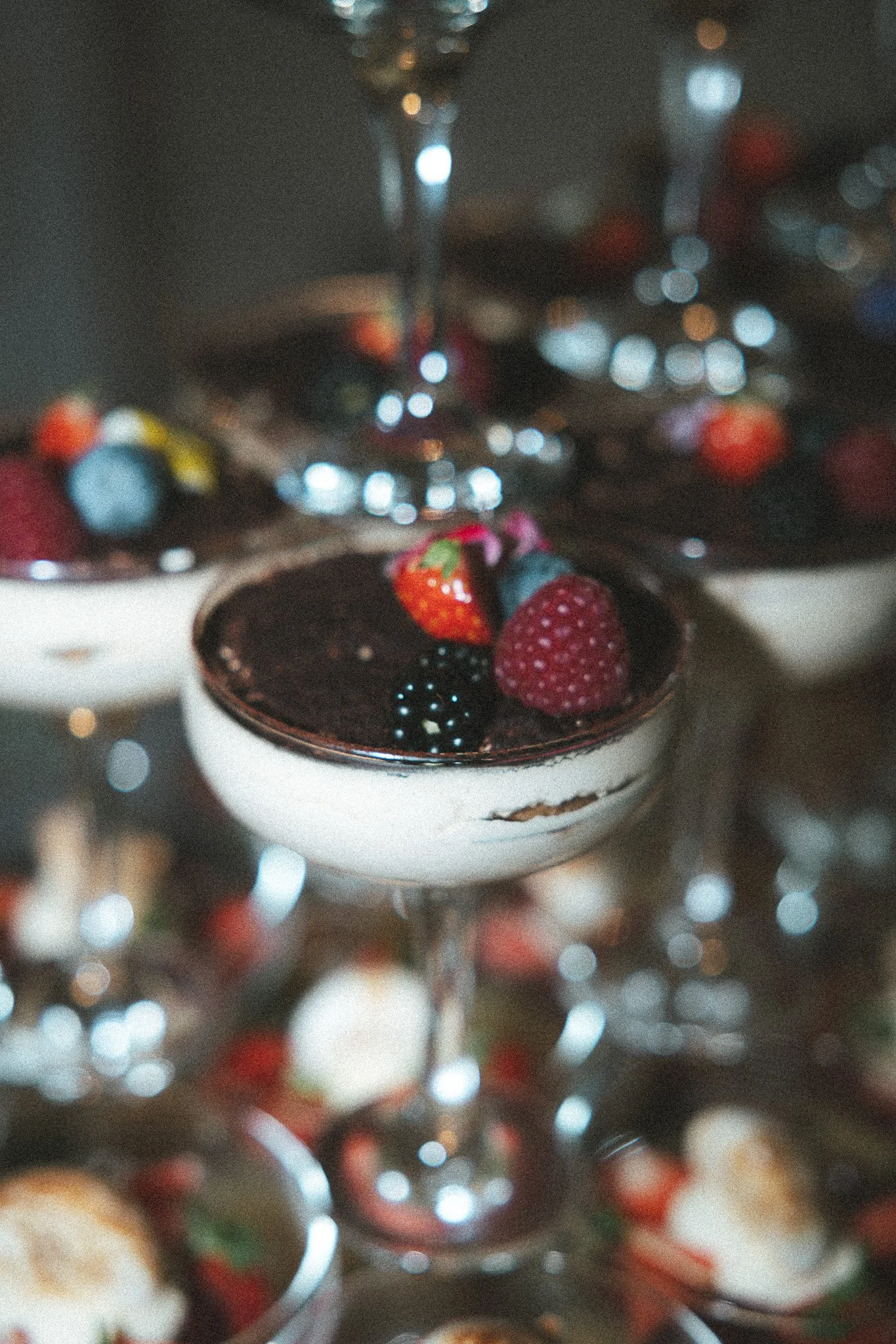Styled dessert detail from a romantic wedding shoot at The Orchard venue in Kent.