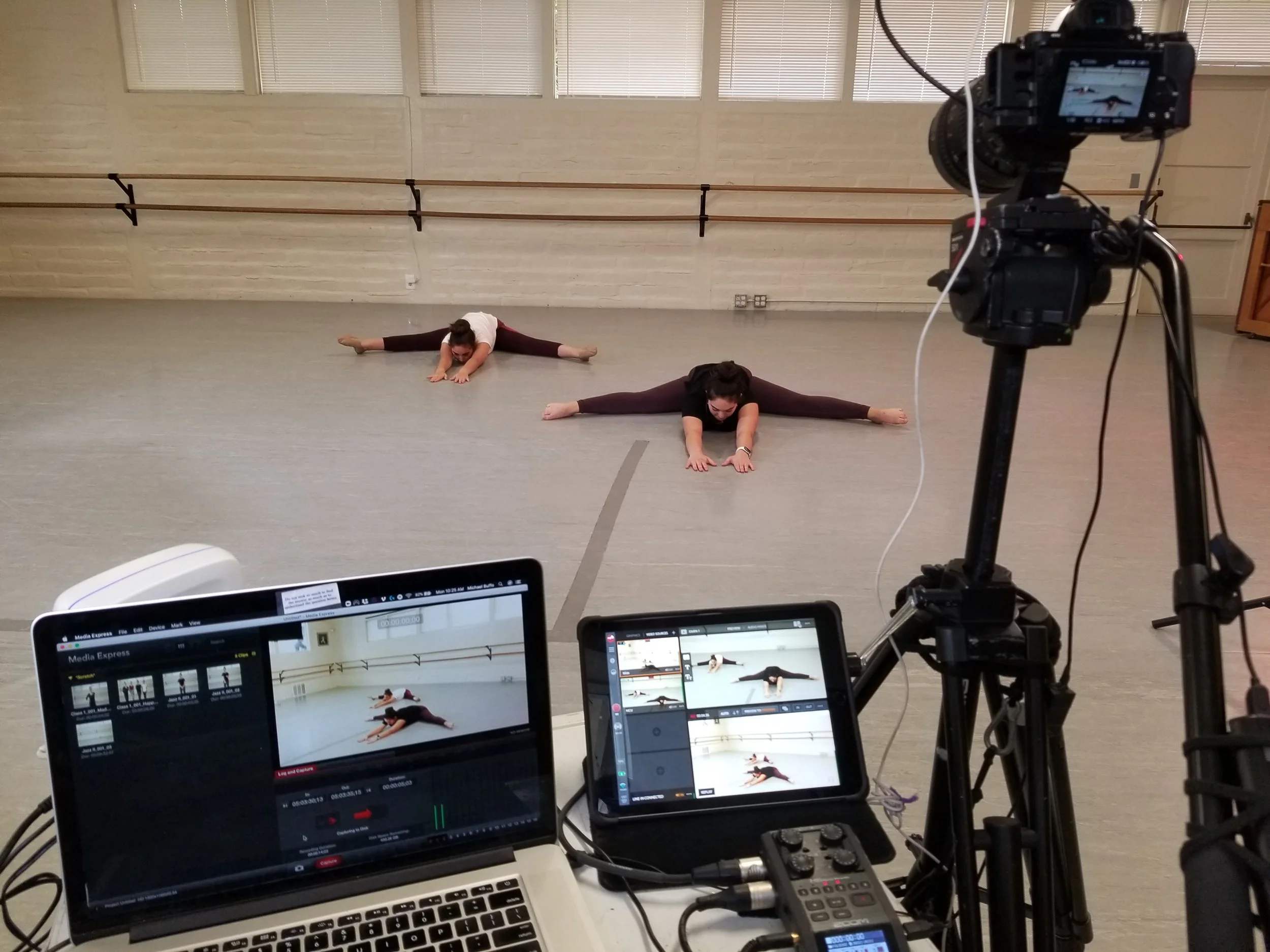 AMP crew recording a studio dance program