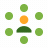A green icoalt="Embedded fractional recruiter building strong relationships with startup founders and hiring managers"n representing network connectivity with four dots connected by lines