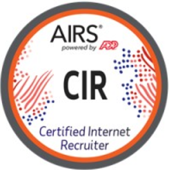 alt="AIRS Certified Internet Recruiter credential held by Beth Marceau, fractional recruiting consultant"