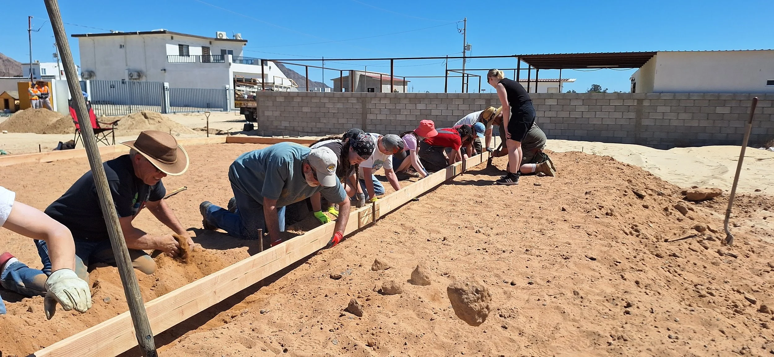 Starting the foundation for the families new home