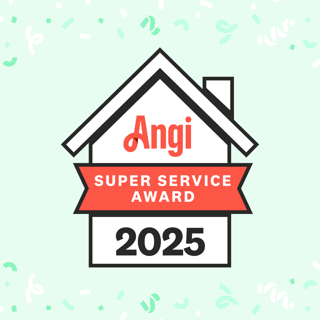 Angi Super Service Award badge for 2025