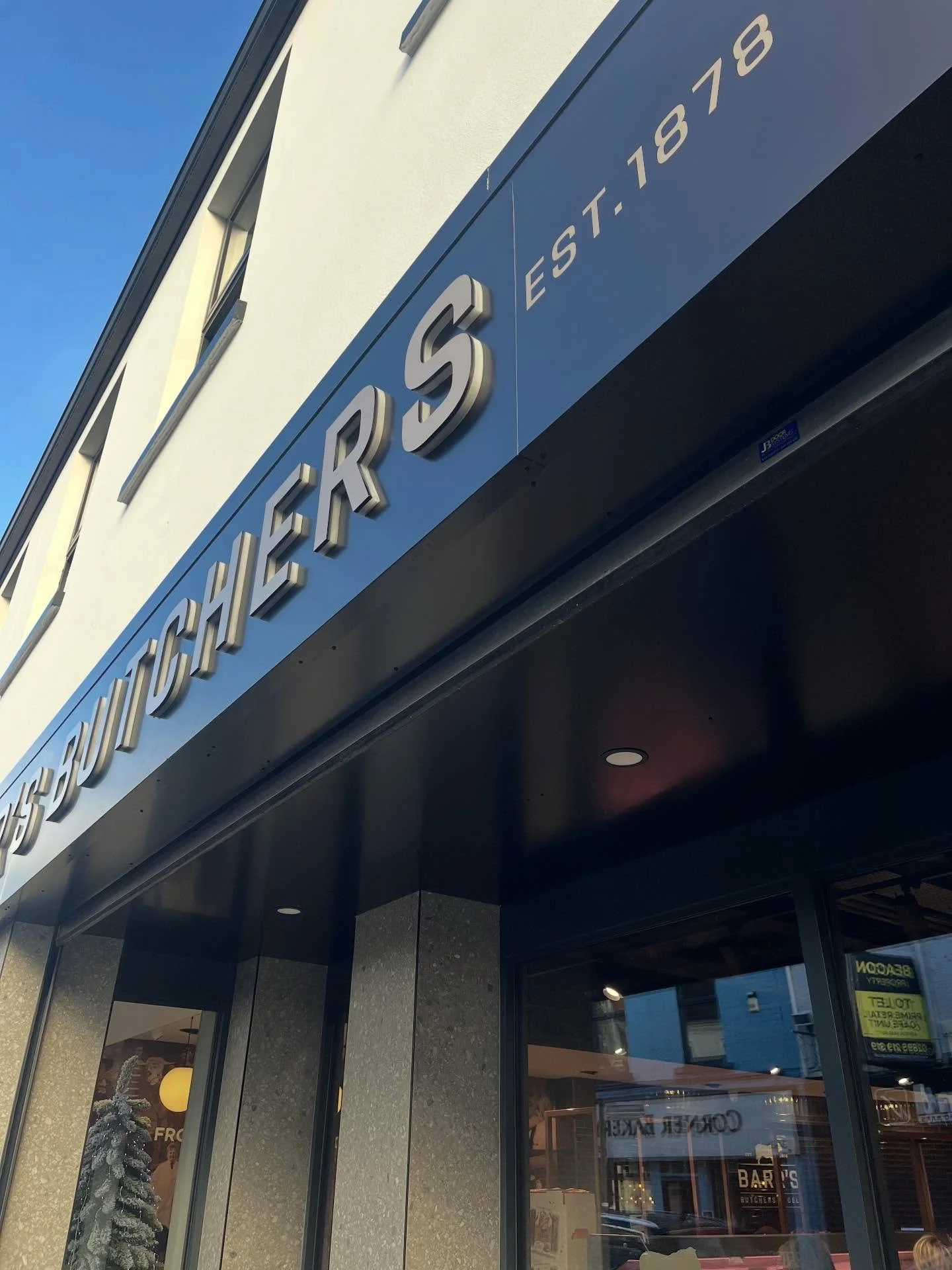 Delighted to see my branding, interior graphics and signage in place for the opening of the stunning new @barrsbutchers shop in ballymena  #interiorgraphics #brandingrefresh #signagedesign #shopdesign #sarahminnisdesign