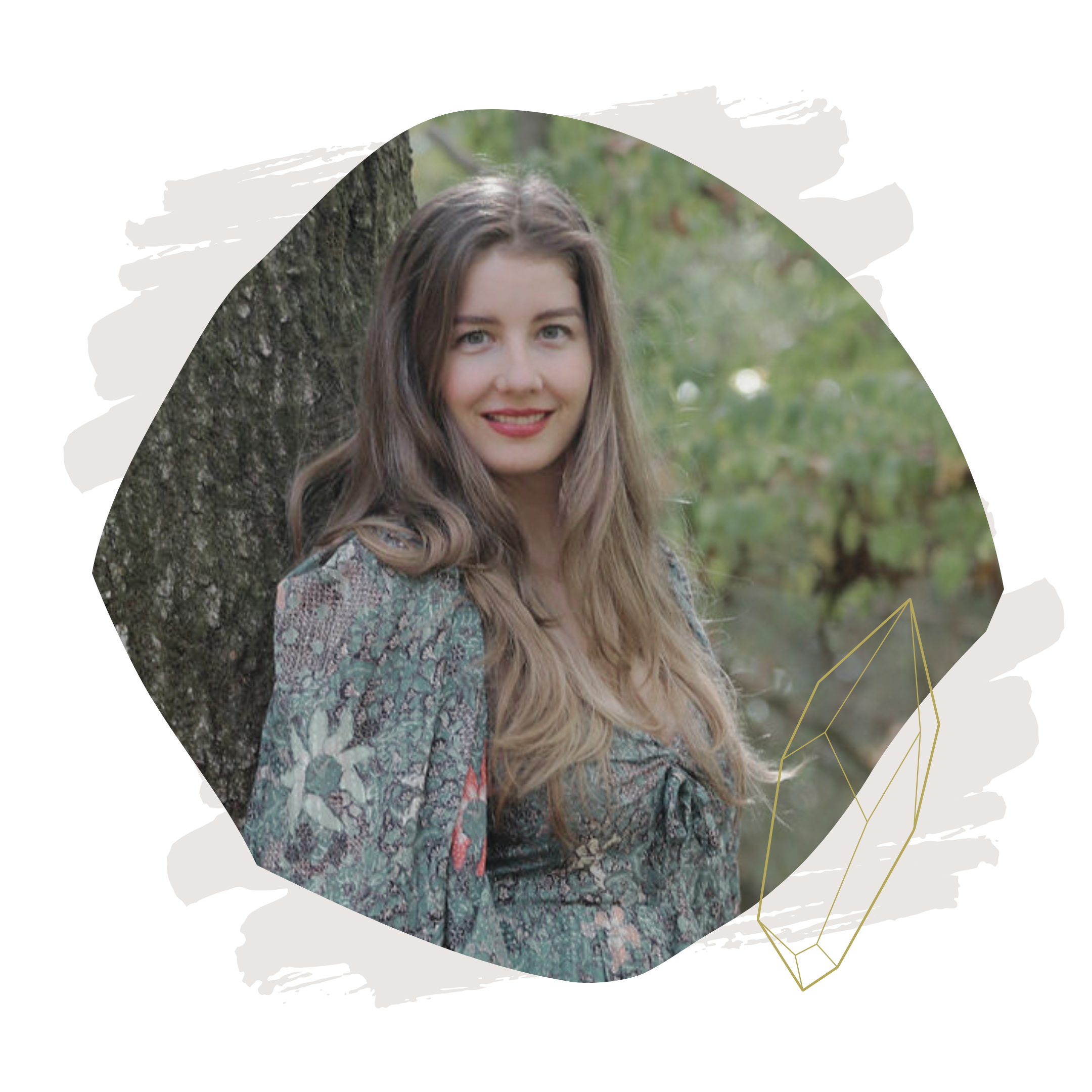 Woman with long hair by a tree, Intuitive Energy Healer, Breathwork Facilitator, Teacher, Herbalist in Woodstock, NY