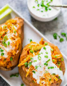 Loaded Buffalo Chicken Sweet Potato