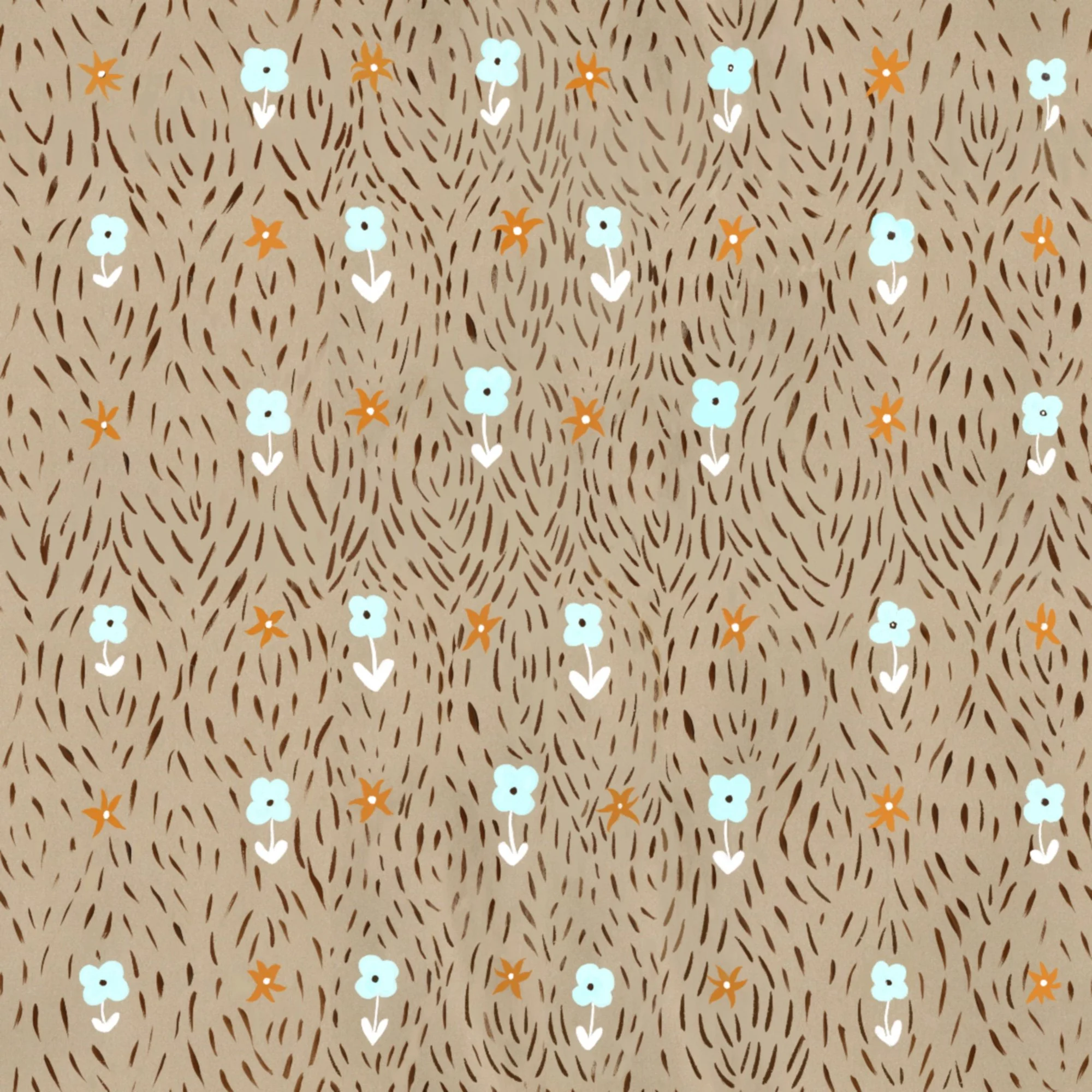 Brook wallpaper in raw umber