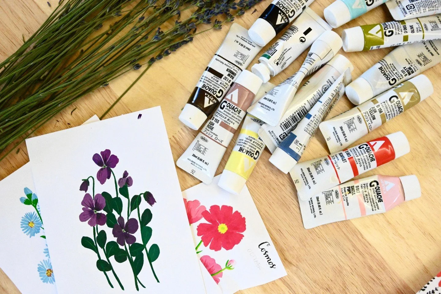 Peek at a hand-painted floral illustration in progress! I love seeing each petal and pattern come alive, ready to be transformed into joyful, sustainable textiles and wallpaper. Every brushstroke is part of the creative journey.
