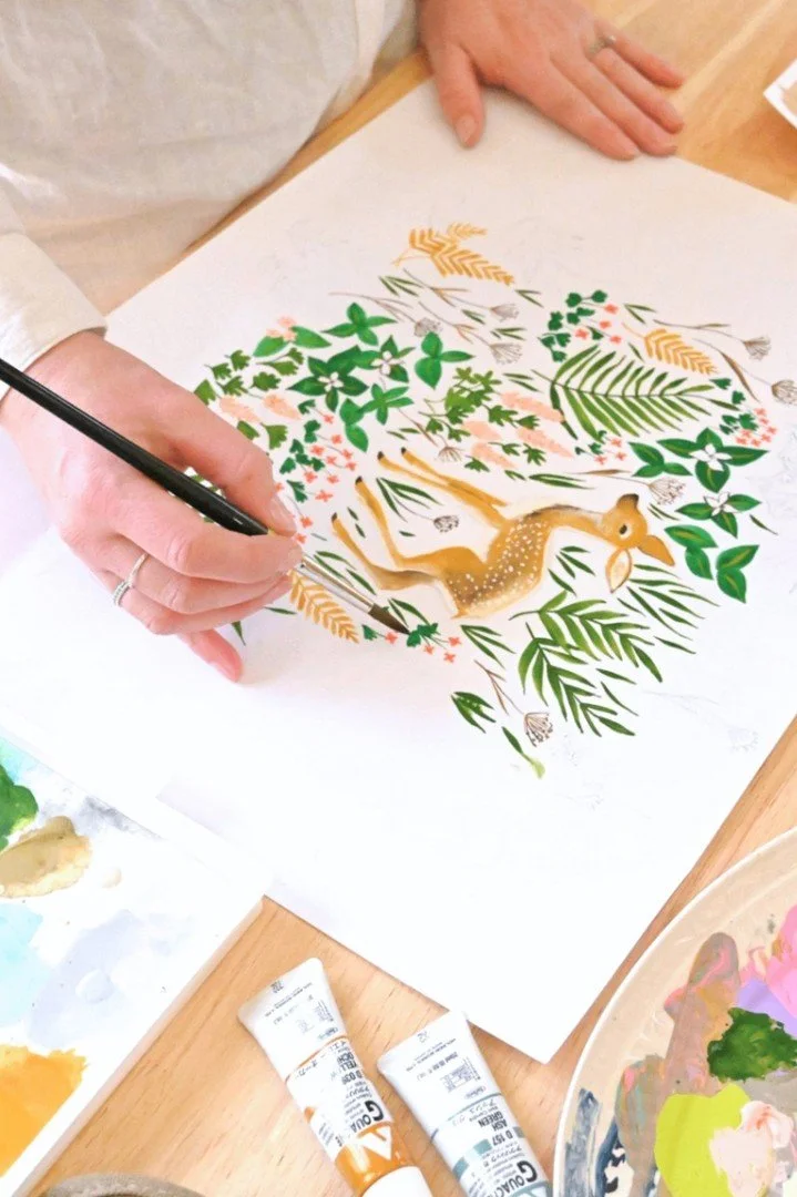 There's something magical about textiles crafted by independent artists: I pour my heart and soul into every brushstroke, every color mix, every whimsical detail. In a world overflowing with mass-produced everything, it feels more important than ever