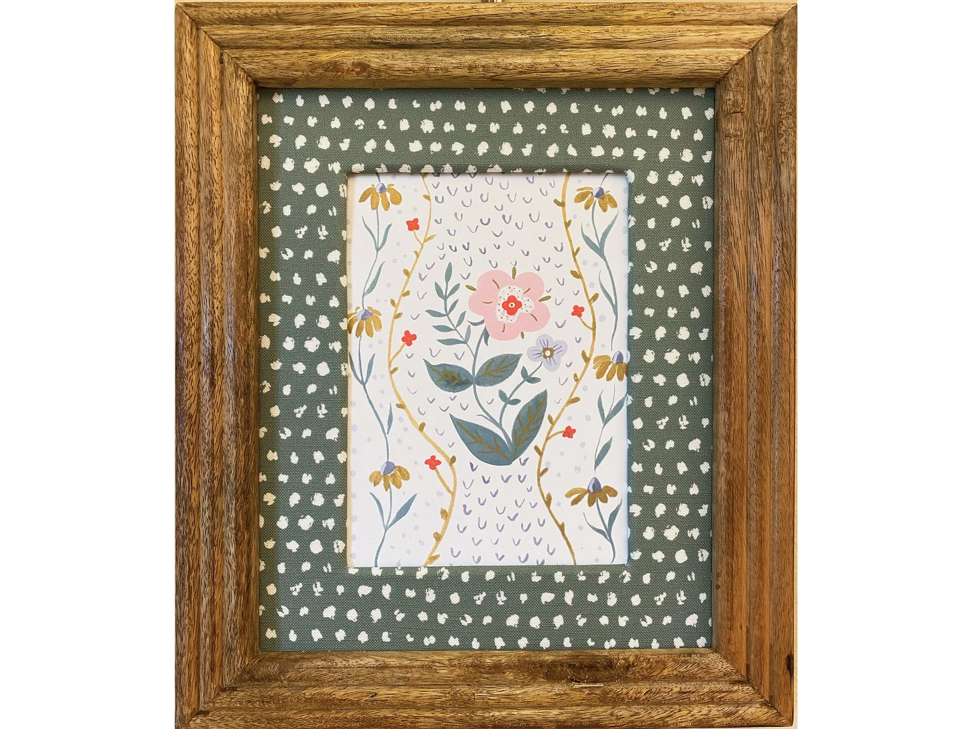 Daisy Chain Print in Dot Fabric Mat