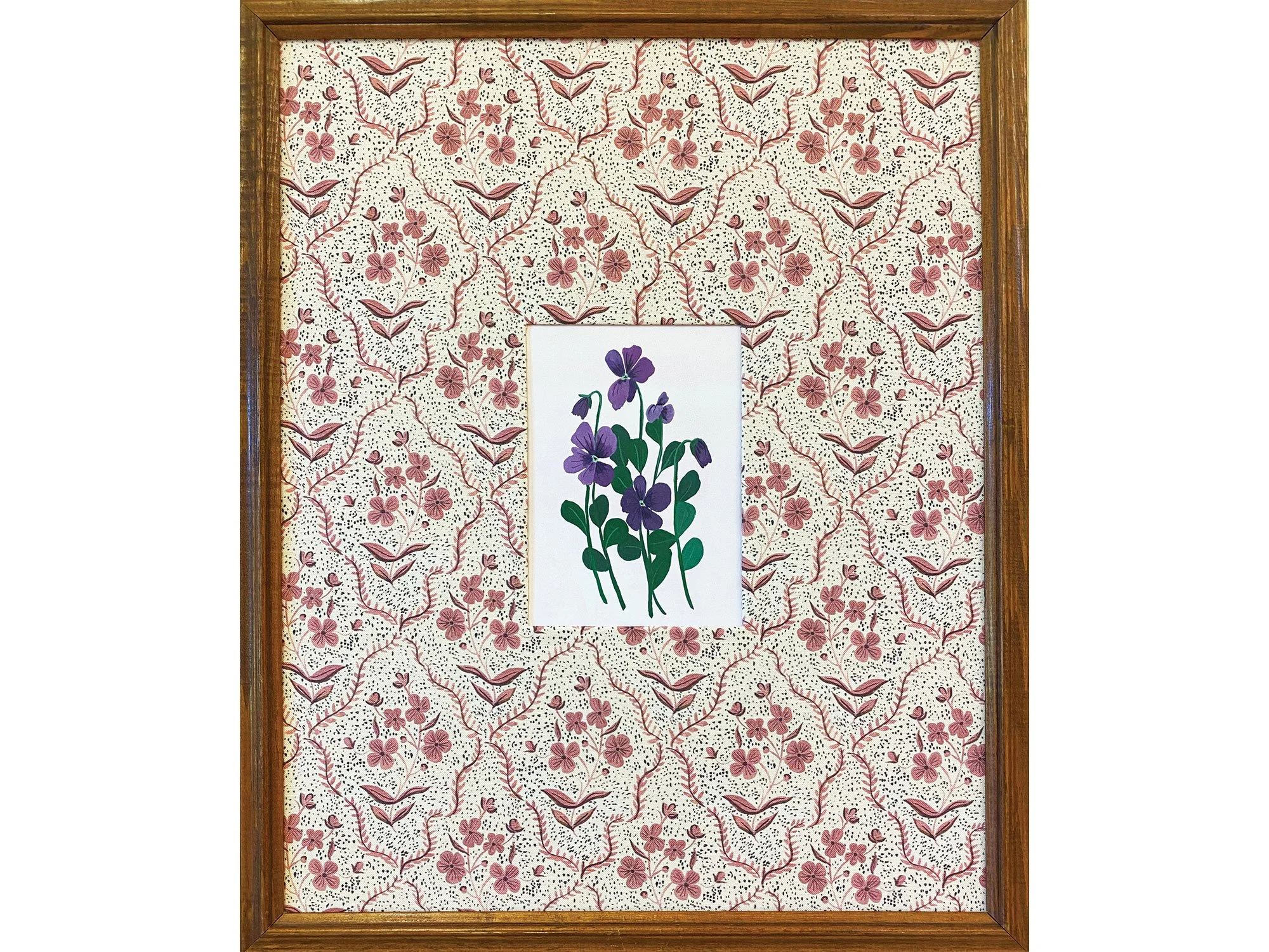 Violet Print in Cottage Fabric Mat