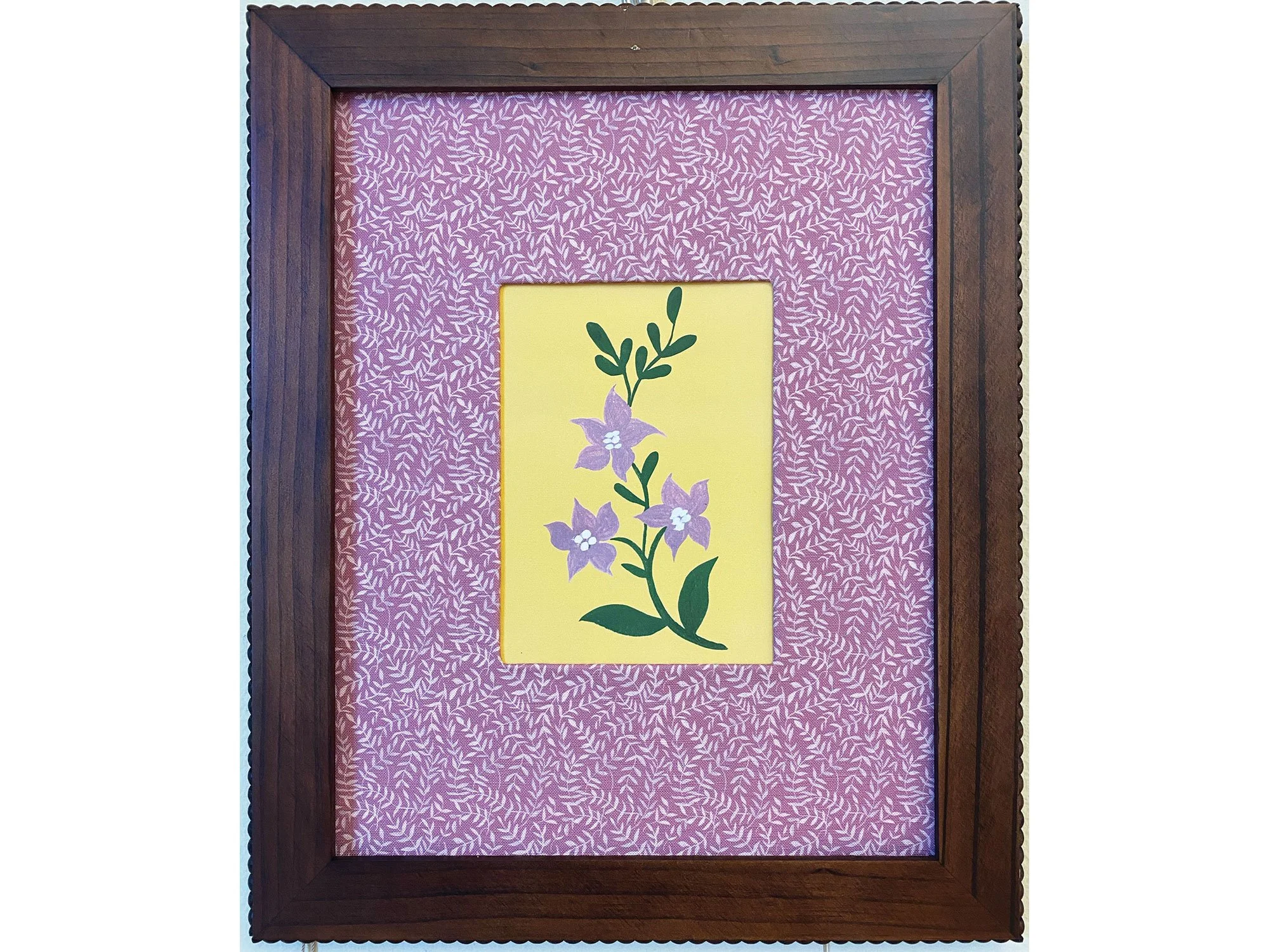 Purple Floral Print in Willow Fabric Mat