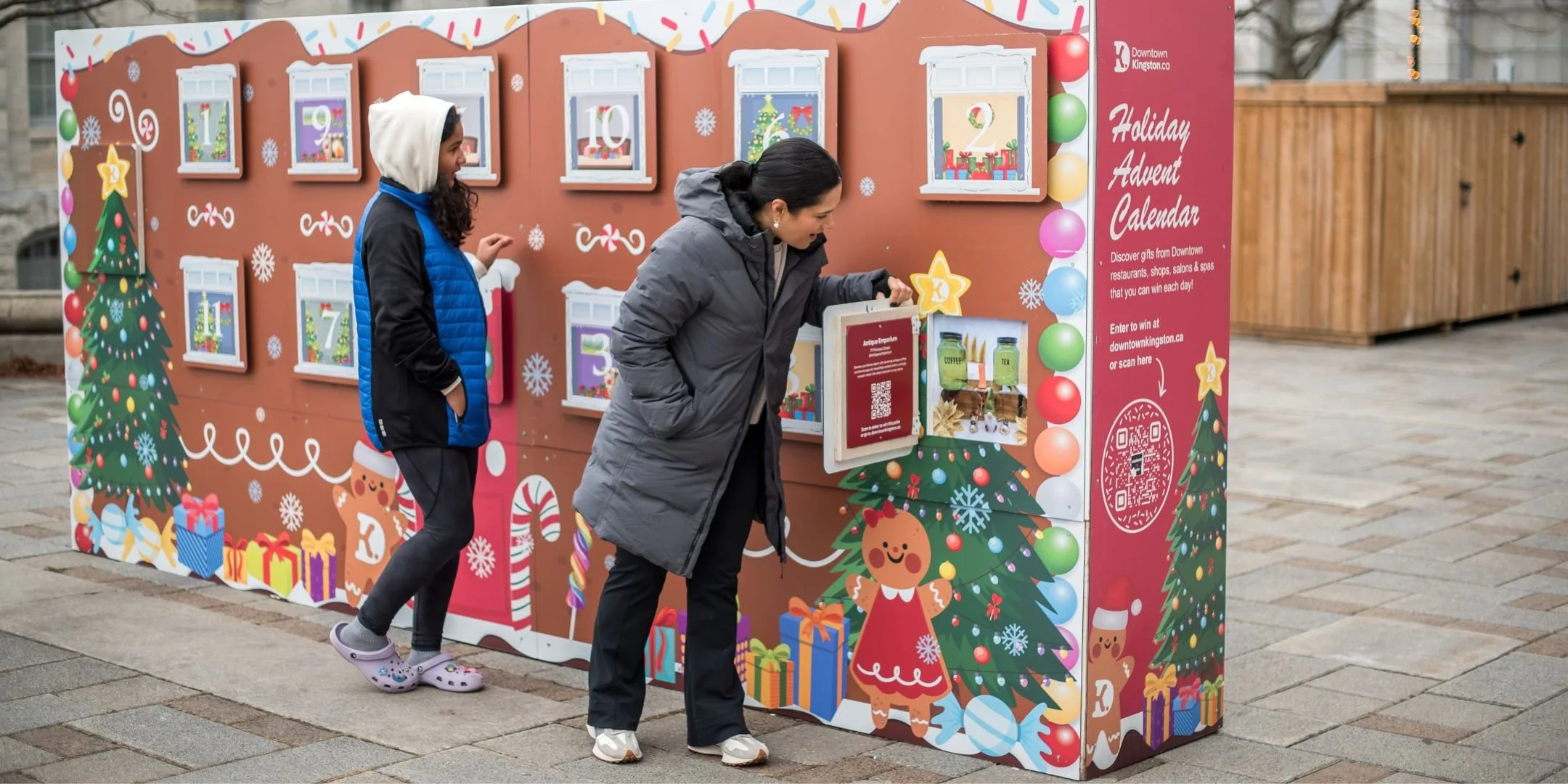 Counting Down to the Holidays with Downtown Kingston's Giant Advent Calendar