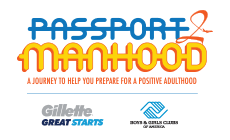 Passport to Mahahoa program logo with the tagline, featuring logos of Gillette and Boys & Girls Clubs.