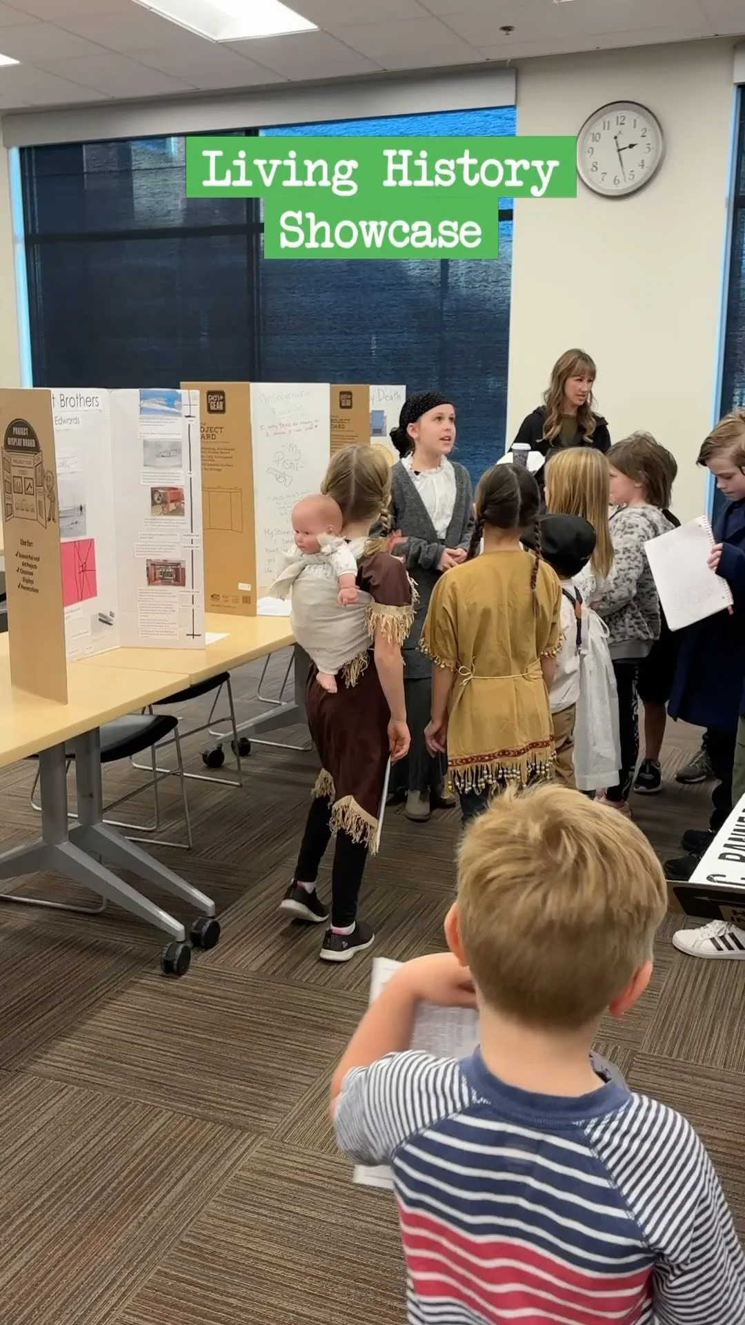 Just some snippets of our Living History Showcase!
These kids knew their research subjects, commanded the room, answered questions, listened respectfully, just did an all around incredible job!
Our next big FREE event like this will be our science