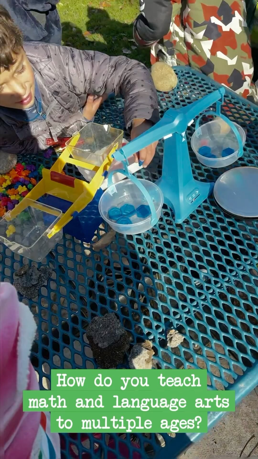 Teaching multiple ages is not without challenges, but we’ve come up with a great solution! Our classes spend the majority of the time together: meal time, nature walk/free play, nature journaling, group lesson; this way we can get all of the be