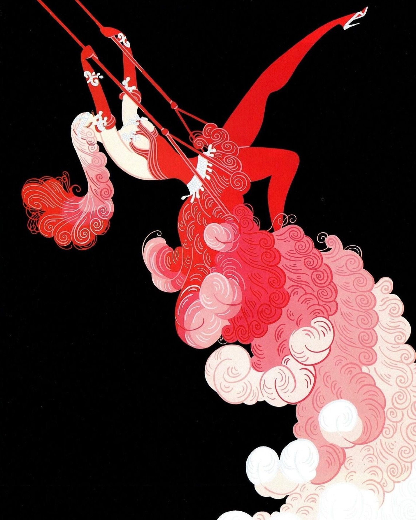 “at the theatre: trapeze” by erté @erte_official
see you at the theatre in a week! β€οΈ