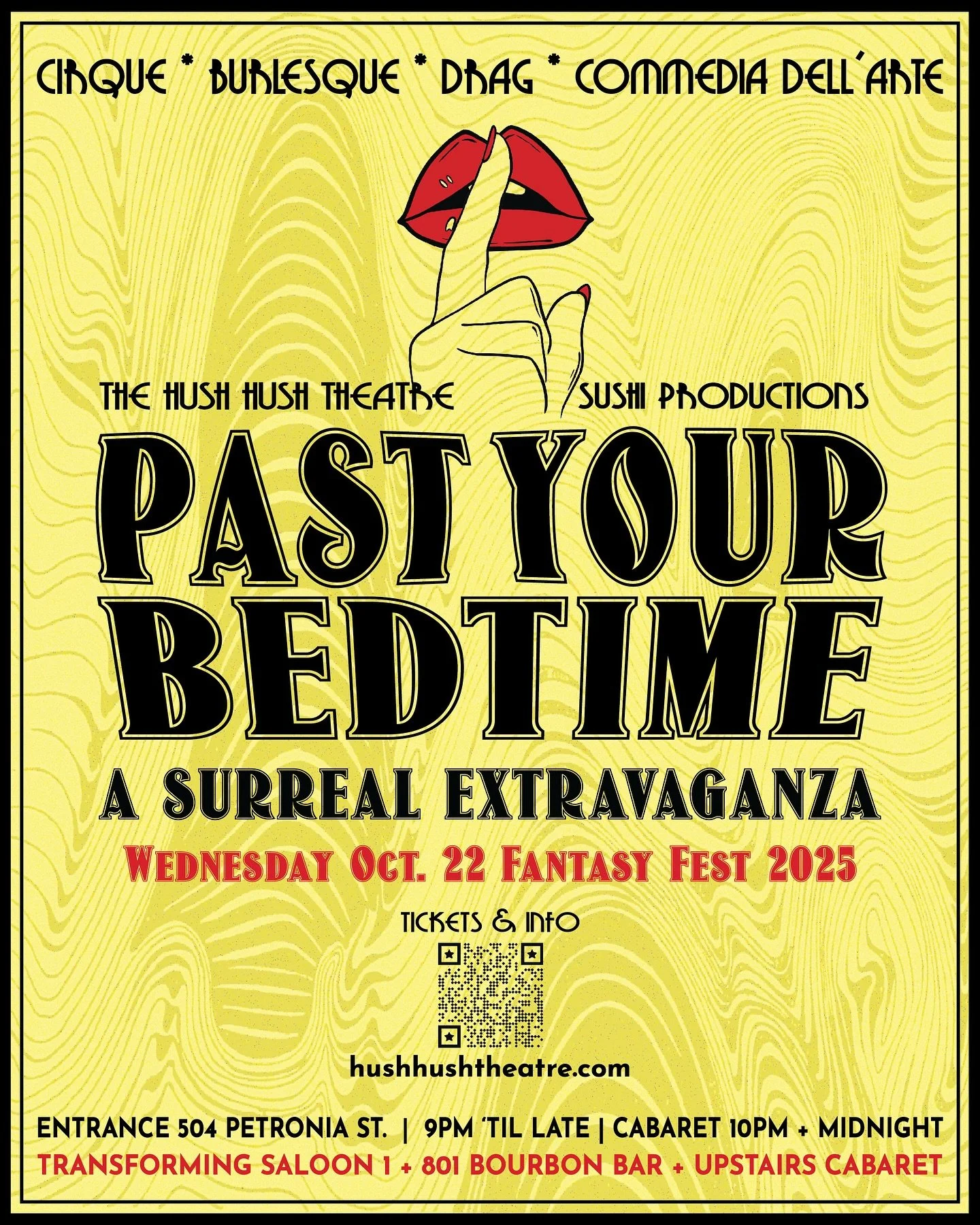 Join the circus, one night only. WEDNESDAY OCT. 22 @officialfantasyfest 2025 β¨ Transforming Saloon 1 + 801 Bourbon Bar + Upstairs Cabaret πͺ Entrance at 504 Petronia St. 9PM ‘TIL LATE. Live entertainment all night long β€οΈ LE GRANDE CABARET 10PM