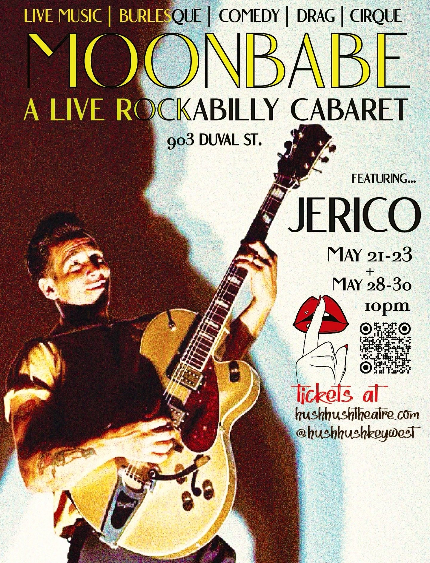 the MOONBABE universe is expanding 🔥❤️&zwj;🔥 MAY 21-23 &amp; 28-30! come see our live rockabilly cabaret with @jerico_keywest featuring new performers &amp; a whole new story. tickets in our bio or hushhushtheatre.com