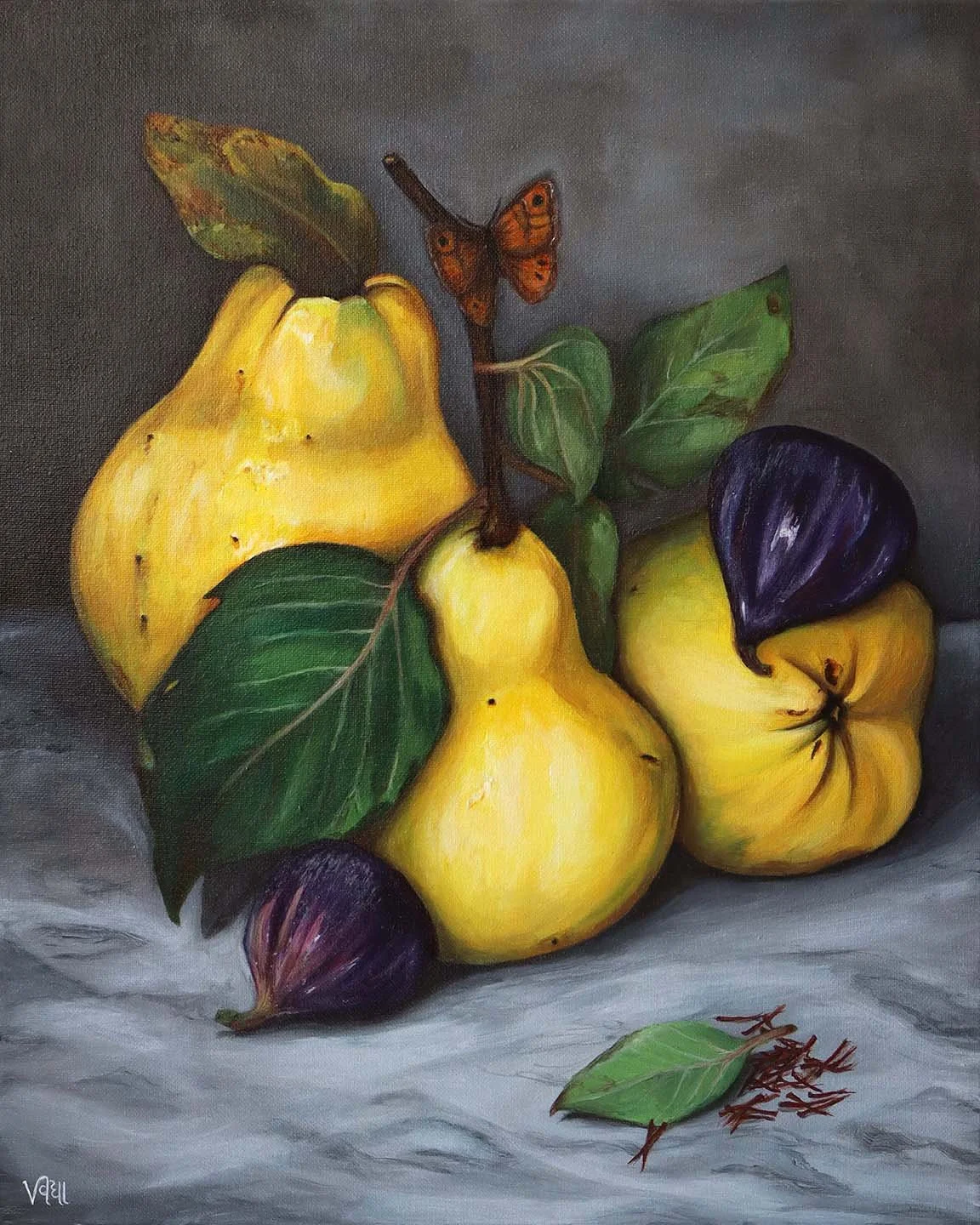 Pears, figs, saffron & butterfly (Art Book - Food Edition)