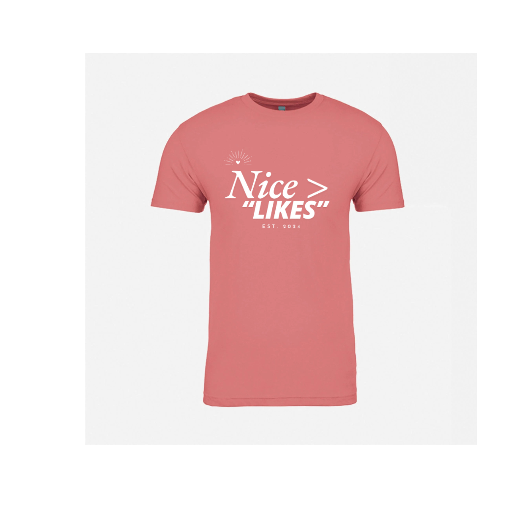 Unisex NGTL Cotton T-Shirt -Mauve — Nice is Better Than 