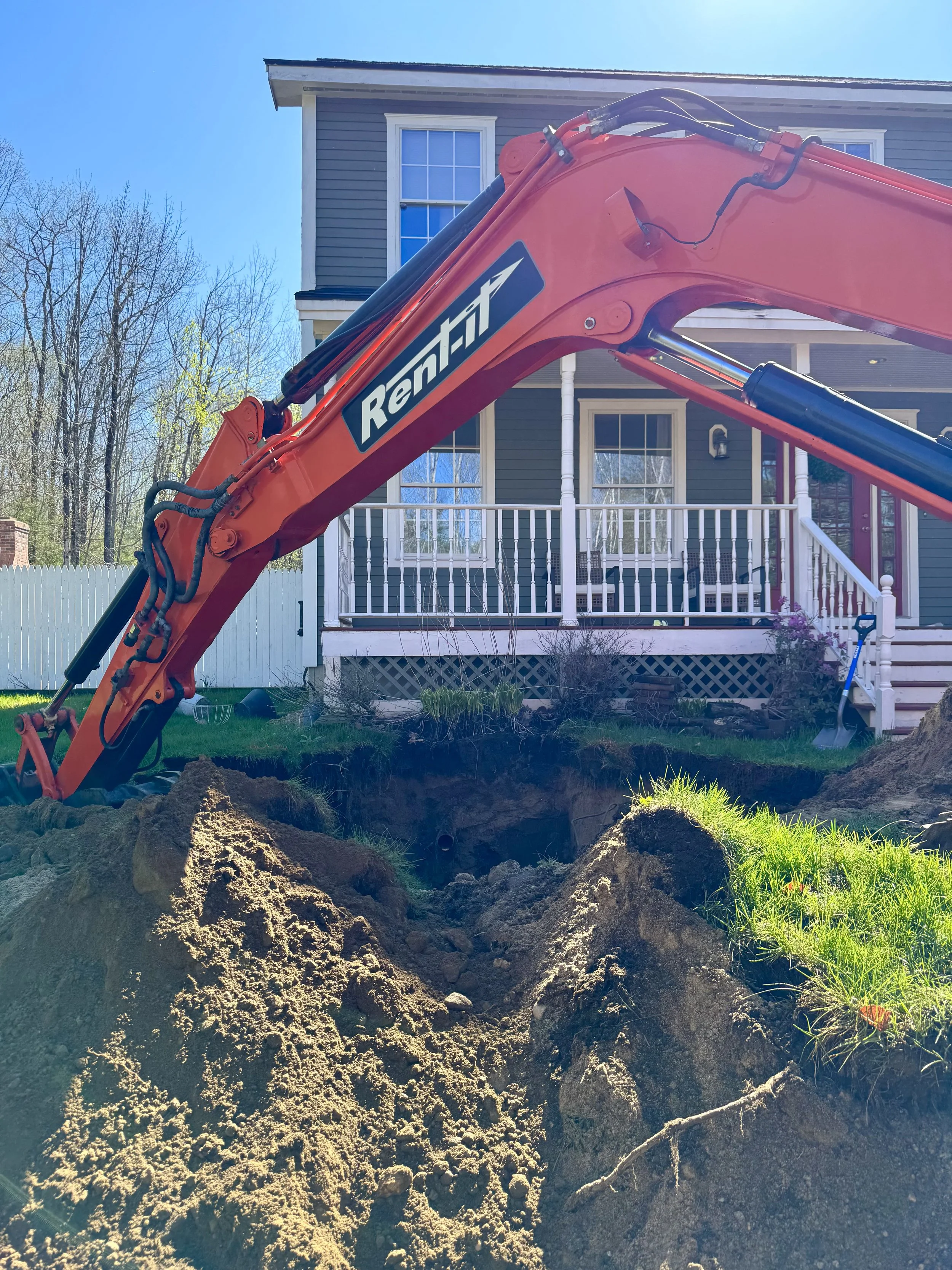 Digging for septic tank
