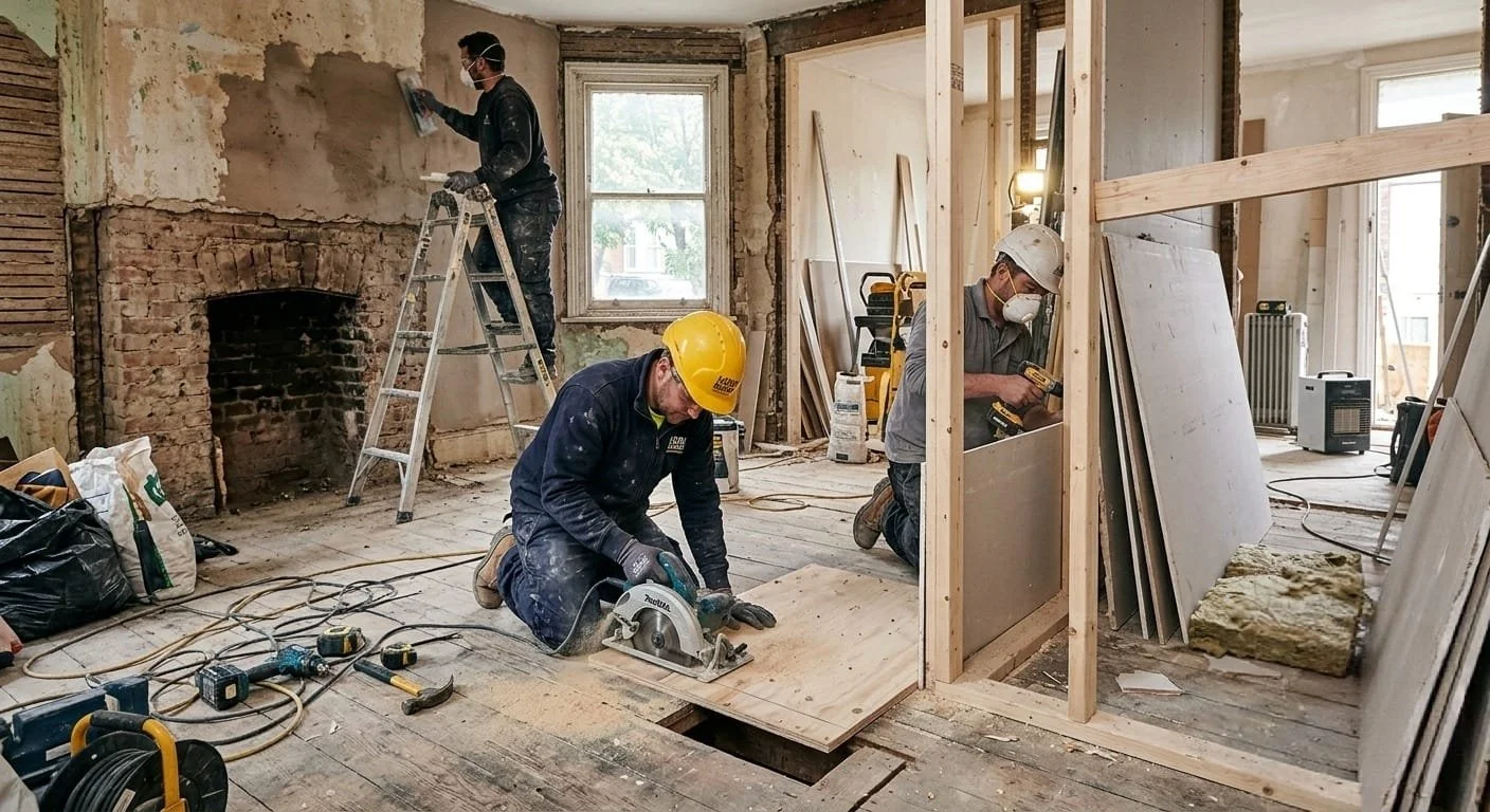 men doing property renovations