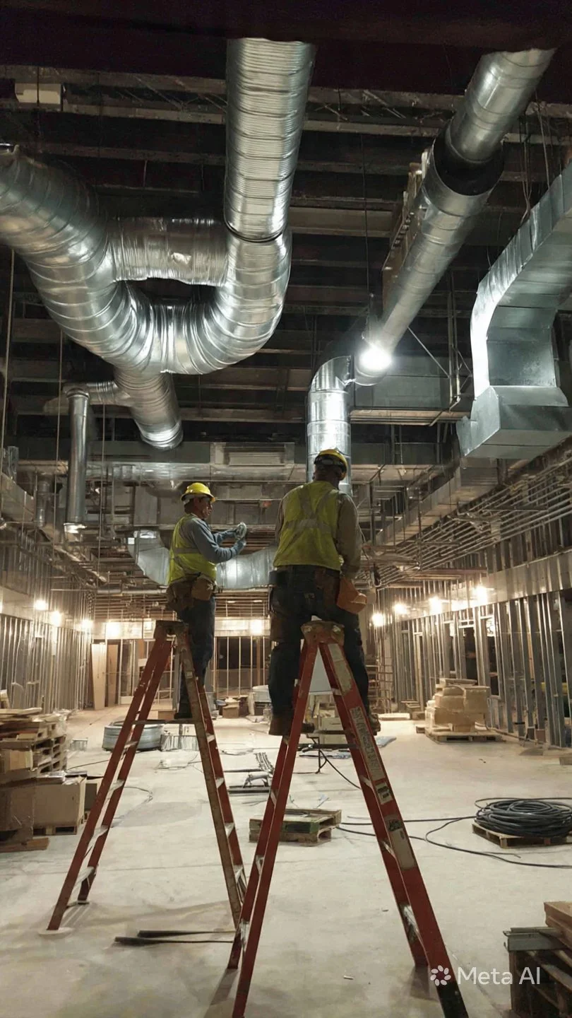 men doing ductwork installation