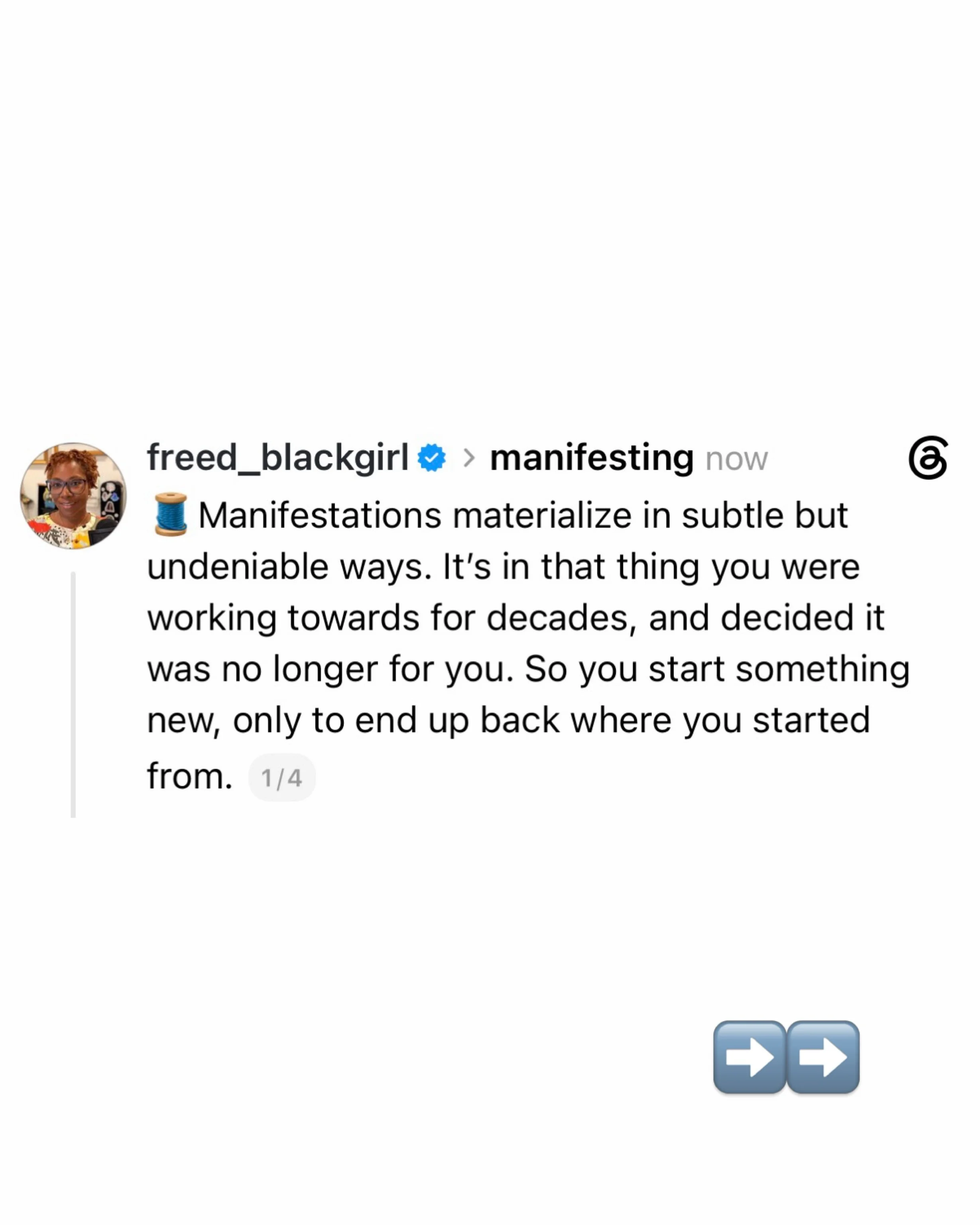 Manifestation is a long game. I had a whole career in student engagement and higher ed. I always wanted to help people on their journey of learning &amp; growing. Now I have the Unbought &amp; Unbossed Academy and I&rsquo;m using those same skills to