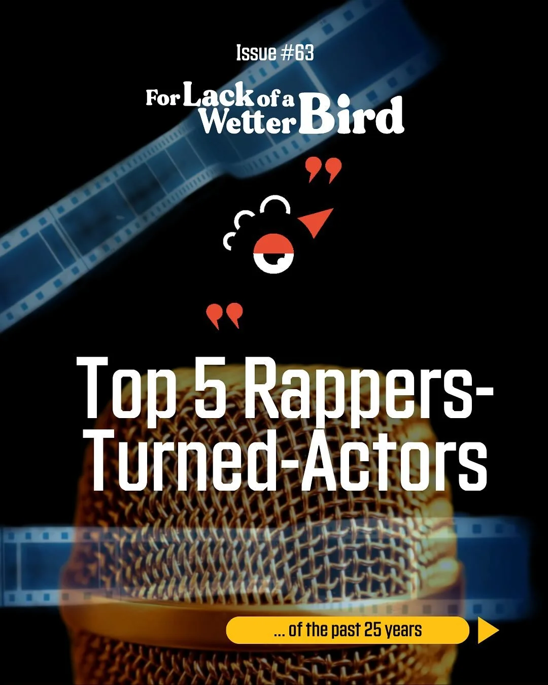 🐣@troydubois is back for Issue 63 of @wetterbird and the year is 2005. He compares Nelly in &ldquo;The Longest Yard&rdquo; to Andre 3000 in &ldquo;Four Brothers&rdquo; and then ranks his Top 5 Rappers-Turned-Actors of the 21st century.

Whose perfor