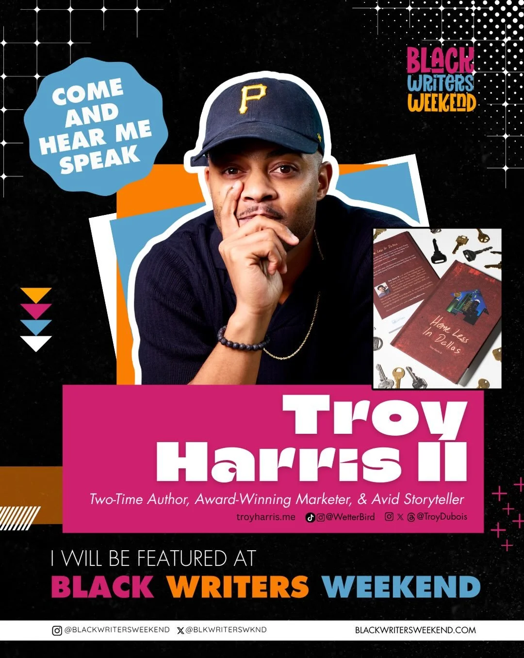 ATL: Black Writers Weekend, here I go!  &ldquo;Sharing Your Story Build Connections&rdquo; with/ @troydubois | Sat August 1st @ 11AM   Excited to be kicking off Day 2 on the Pen House stage sharing my wit and wisdom on the art of conversation, collab