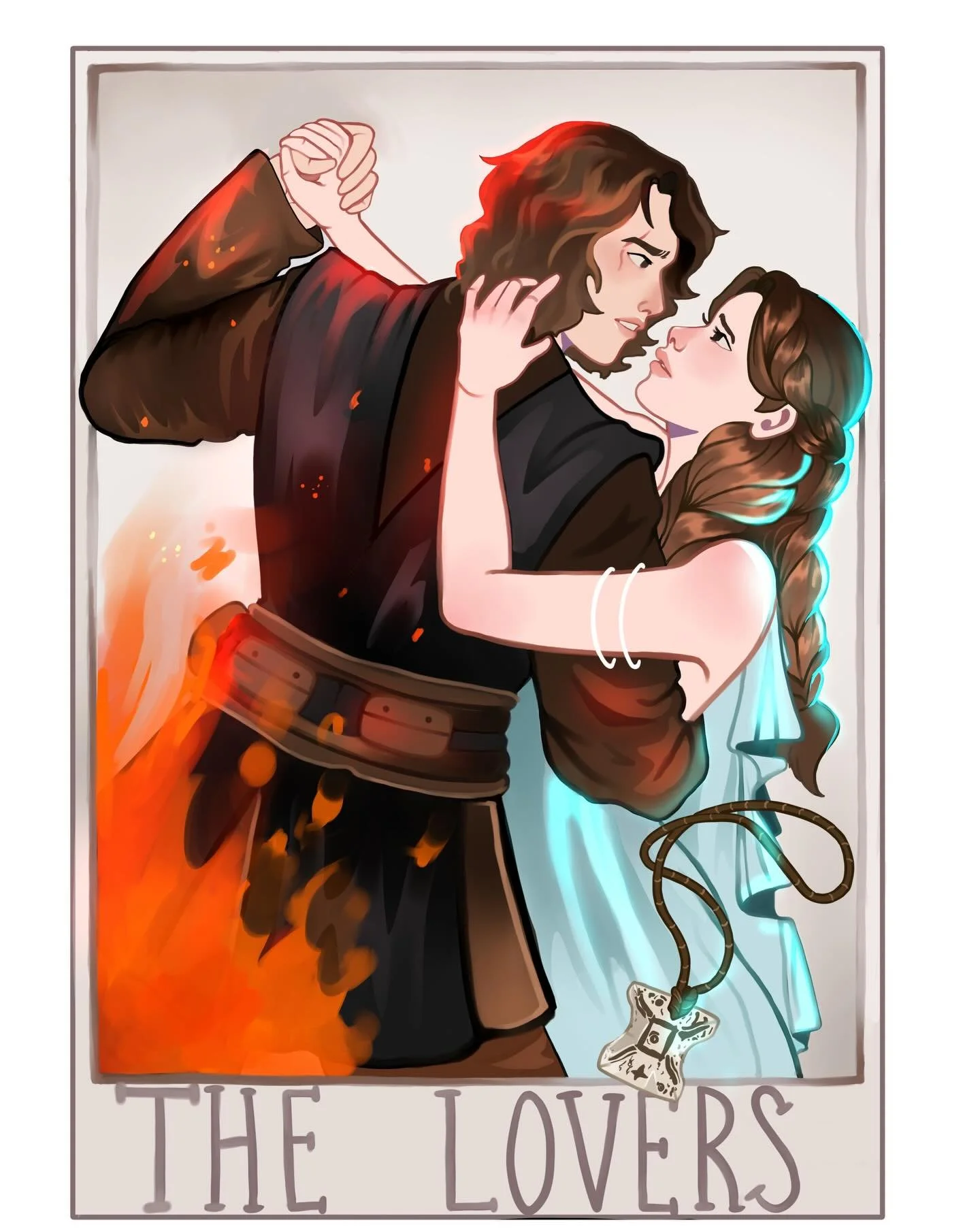 Finally done with my next Lover&rsquo;s tote bag 🥺
I&rsquo;ve been wanting to draw these two for a long time!

What couple should I draw next?

#starwars #anakinskywalker #darthvader #starwarsfanart