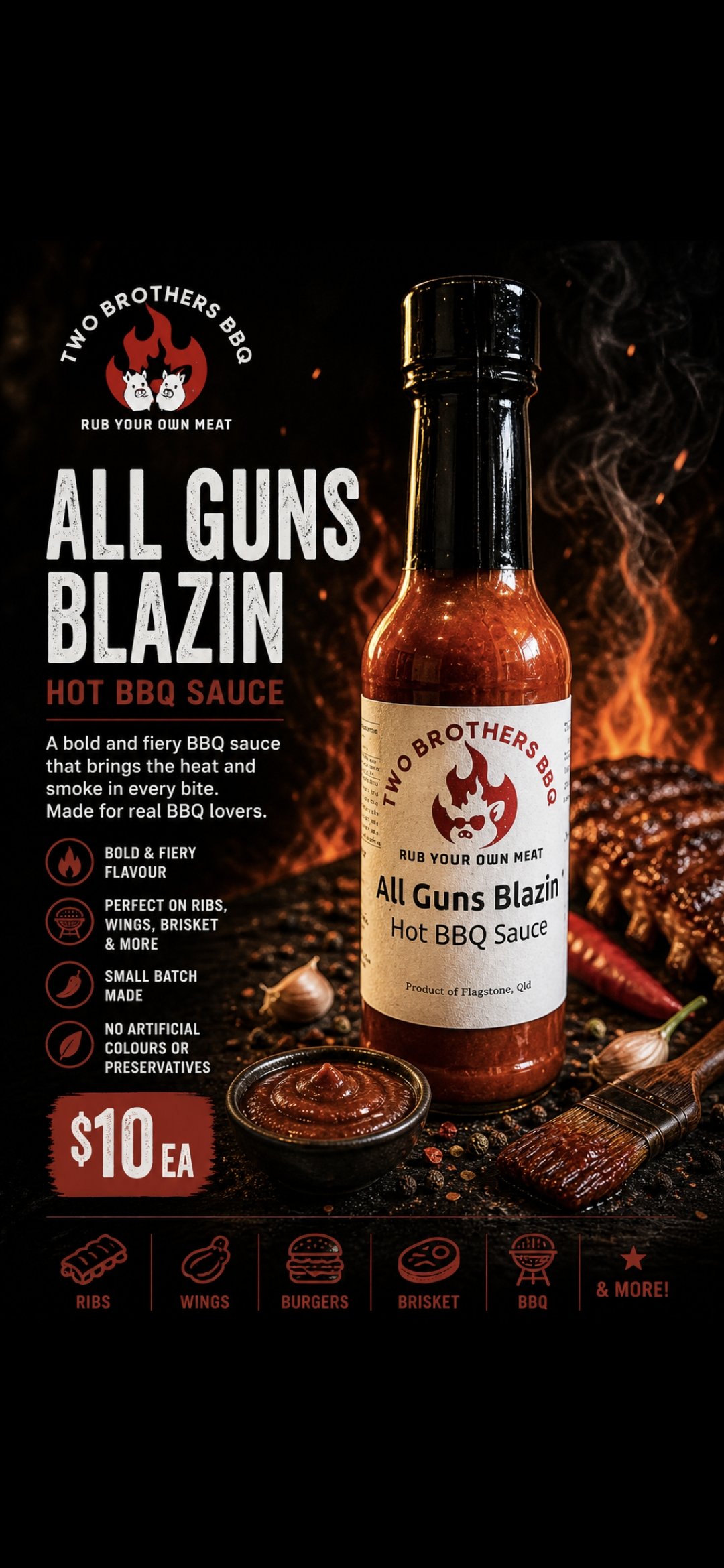 All Guns Blazin- Hot BBQ Sauce