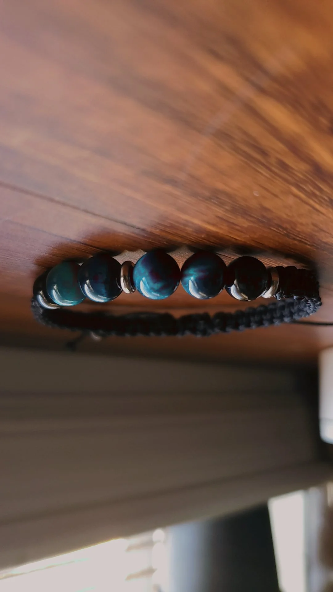 Blue marbled Braided Bracelet