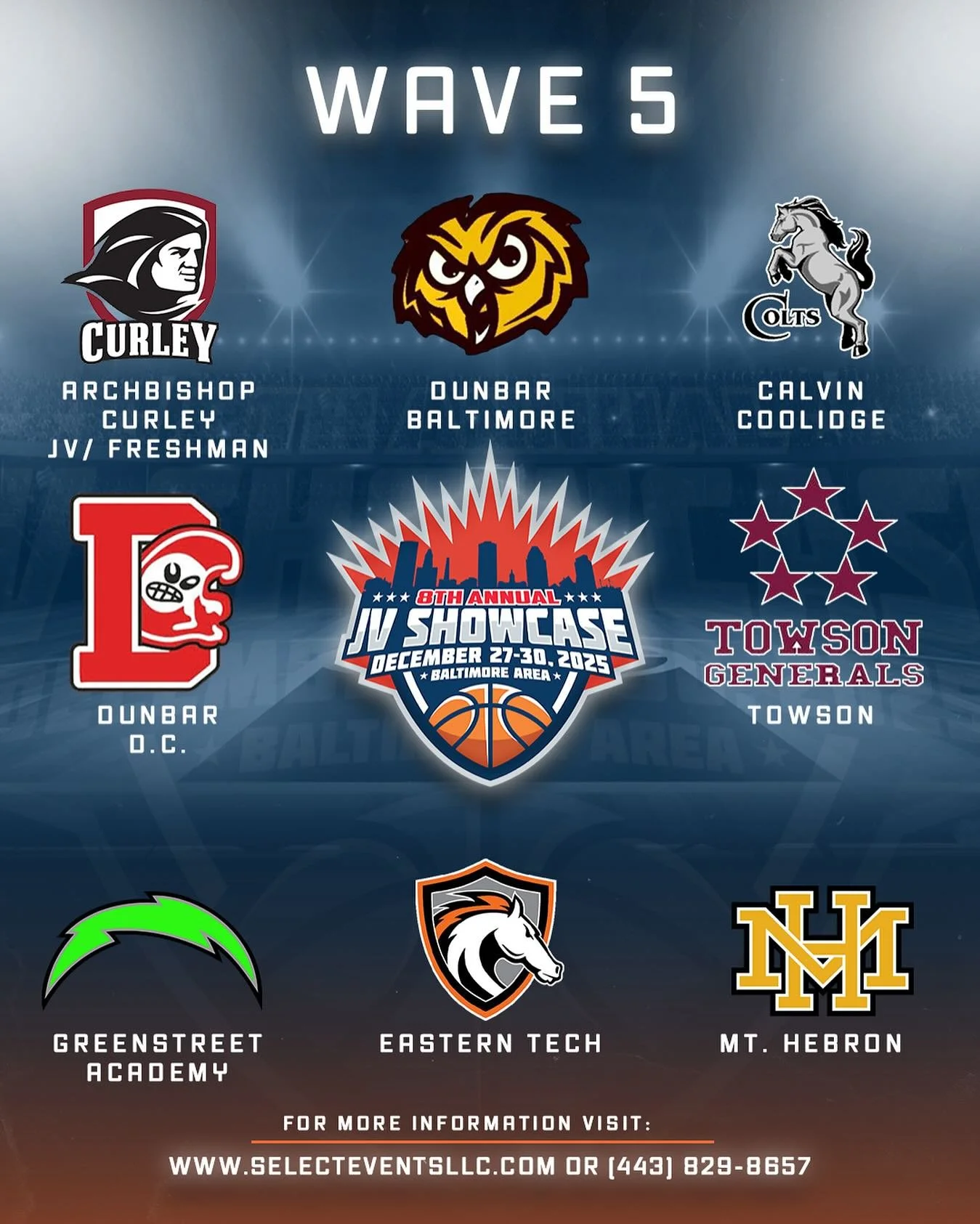 And so it begins. We have over 55 boys and girls committed to the 8th Annual JV showcase December 27-30th 2025 held at Archbishop Spalding. WAVE 5-7. Showcase continues to become an east coast showcase upcoming talent.