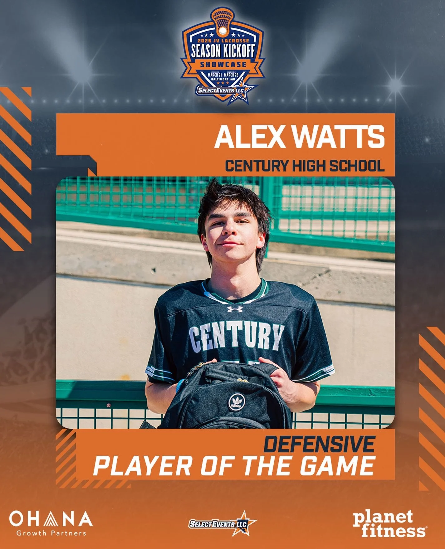 Game 2: Defensive Player of the Game Alex Watts from @centuryhsboyslax 

#selectevents