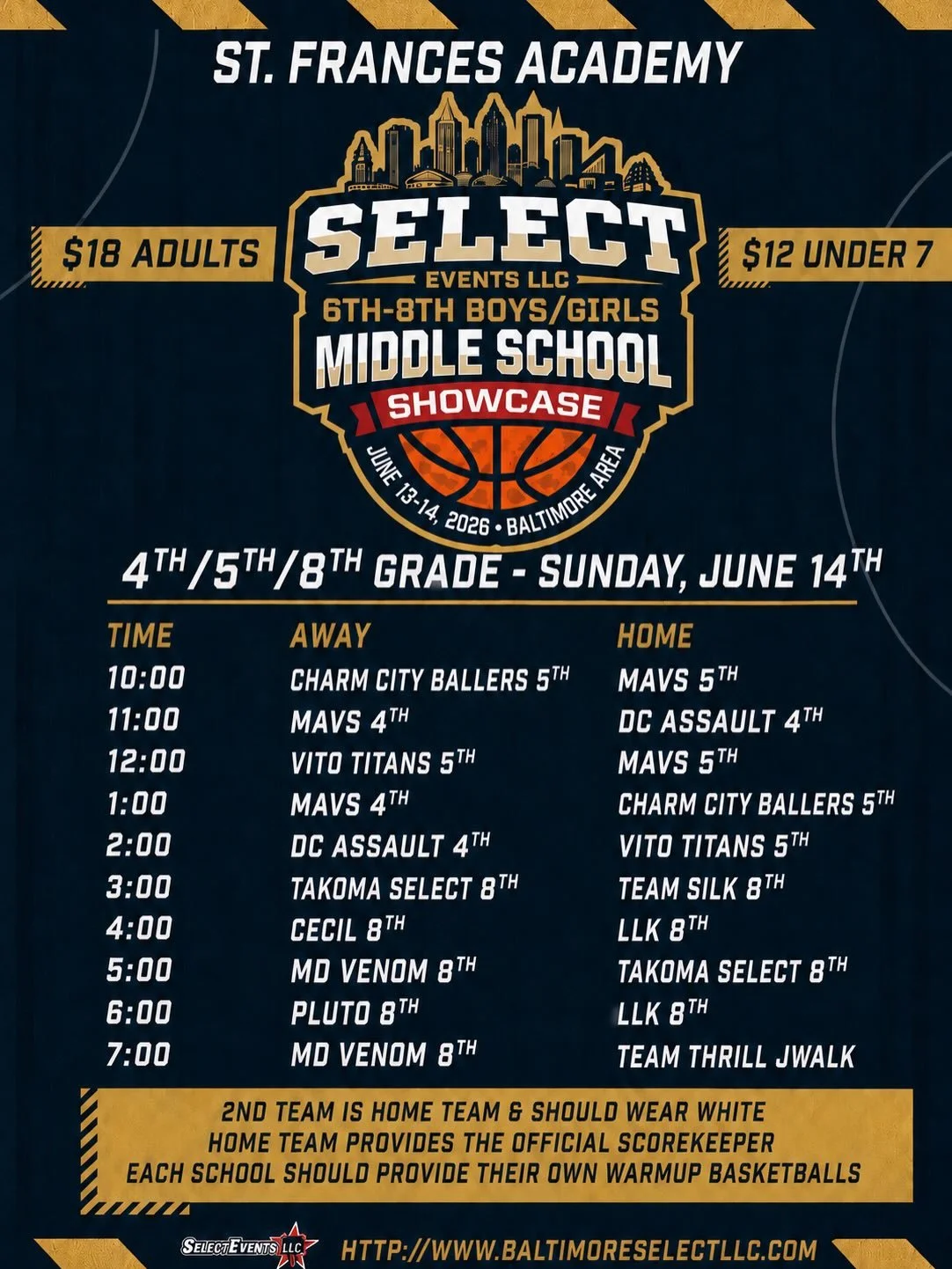 Let&rsquo;s go!! Showcase schedule for this weekend  st Frances Saturday/Sunday and Archbishop Curley on Saturday. Come out and support the kids.