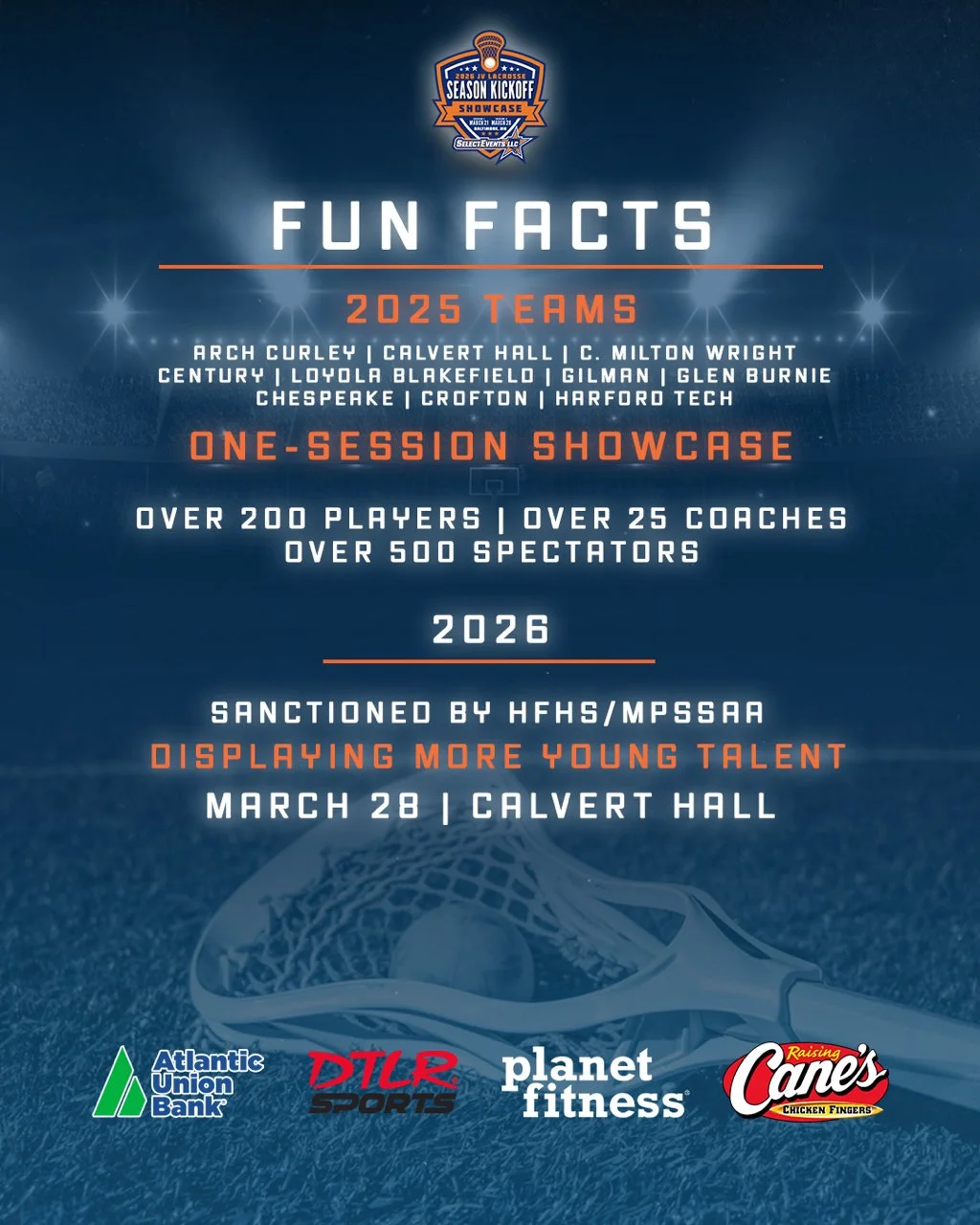 Raising Cane’s Sponsoring 2026 JV Lacrosse Season Kickoff Showcase