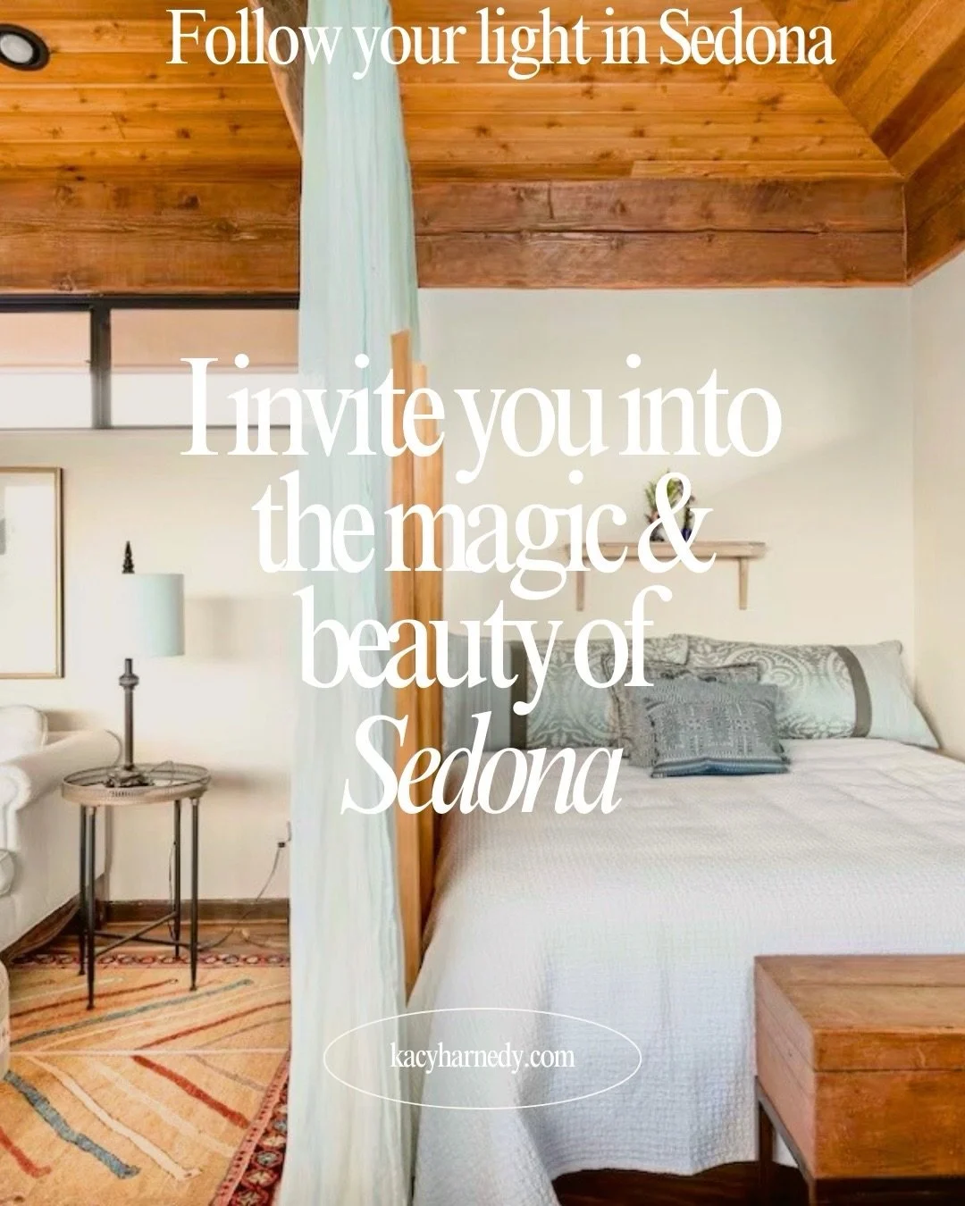 You
Sedona
Sunsets
Desert night sky
Vortex hike
Delicious meals
Morning Coffee on the porch
Swimming under the stars ⭐️ 
Nourishing yoga
Restoring meditation
Deep, restful sleep 

THIS. I&rsquo;ve created for you. And I have ONE room. It can be singl