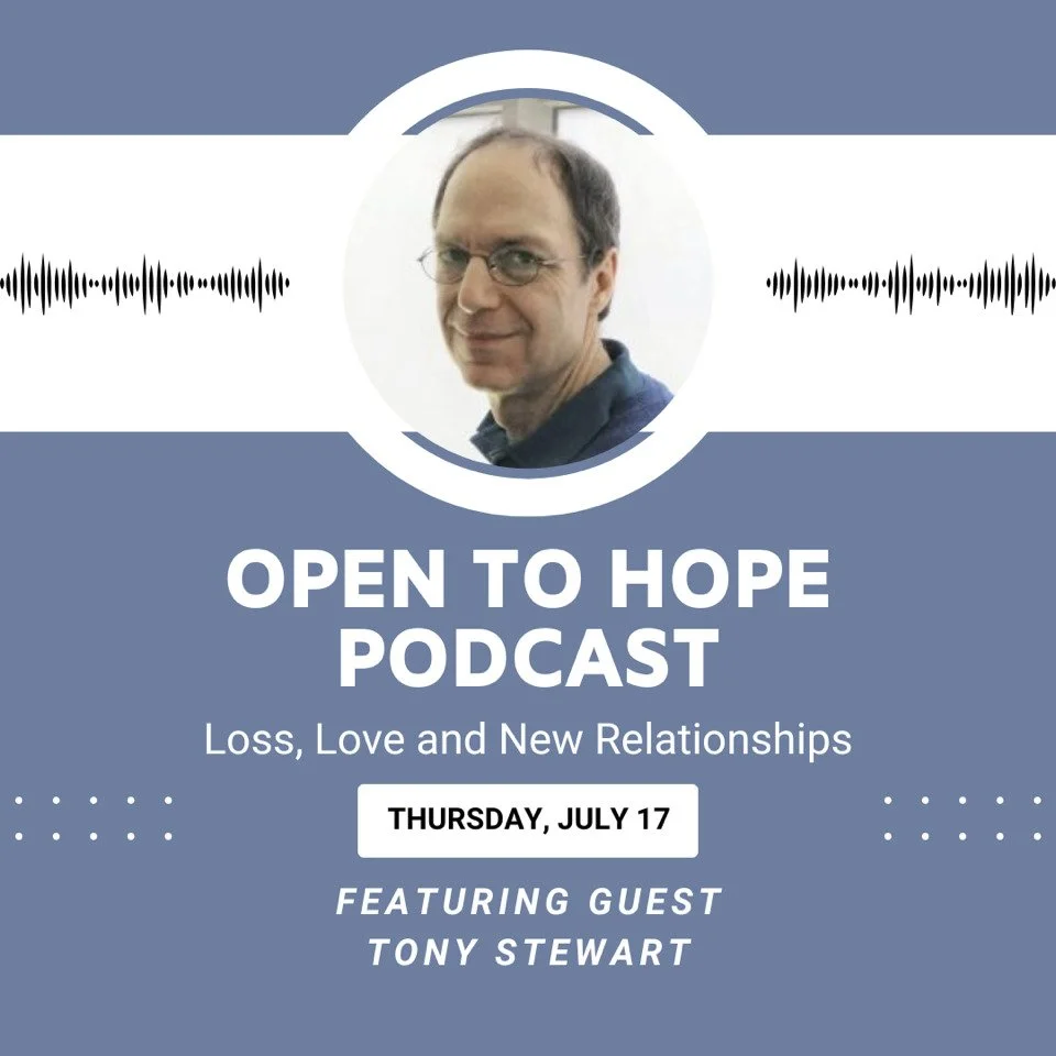 My conversation with Drs. Heidi and Gloria Horsley is now streaming on their Open to Hope podcast. We discuss what it was like to find new love after my wife died, a topic dear to anyone looking for hope after loss.
This was the very first podcast I