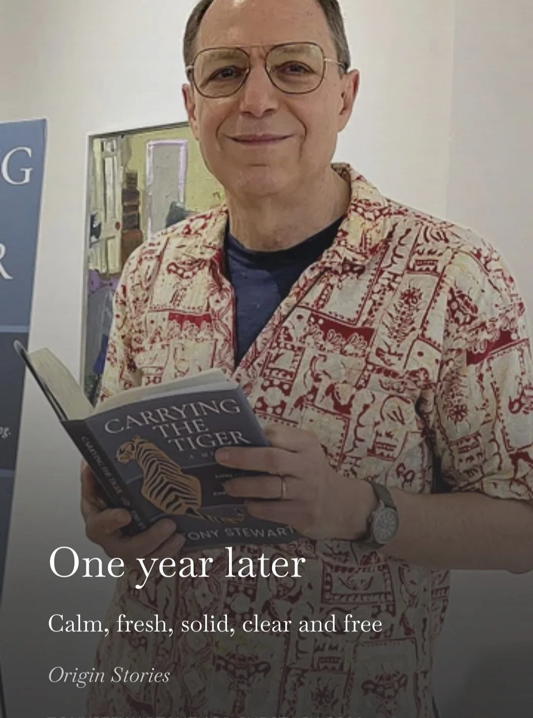 Hard to believe that it's been a year since Carrying the Tiger came out. Today I published a Substack piece discussing how the book did, what that meant to me, and where I go from here. 

https://open.substack.com/pub/tonystewartauthor/p/one-year-lat