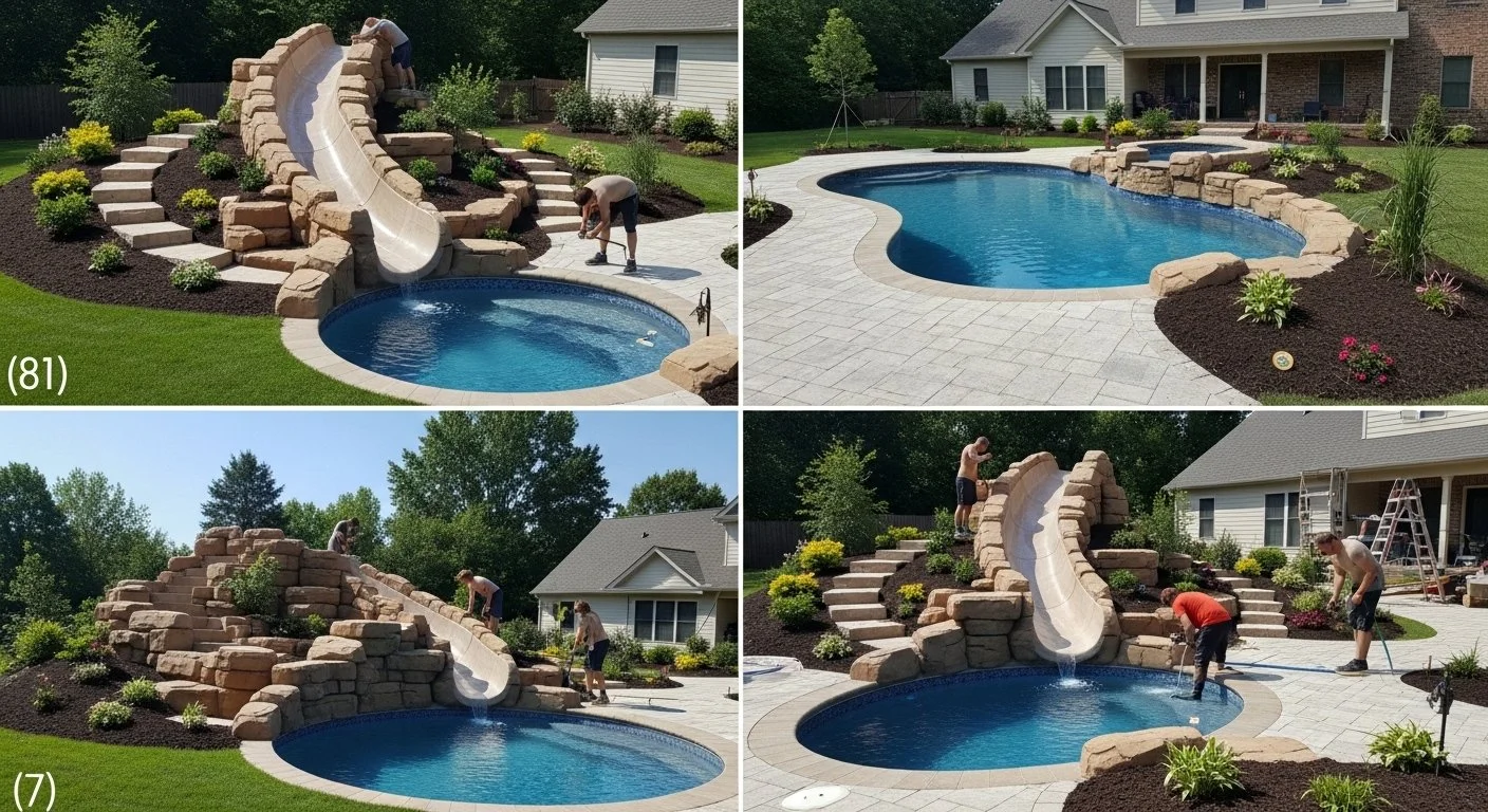 Step-by-Step Guide to Installing a Custom Rock Slide Pool in Your Backyard