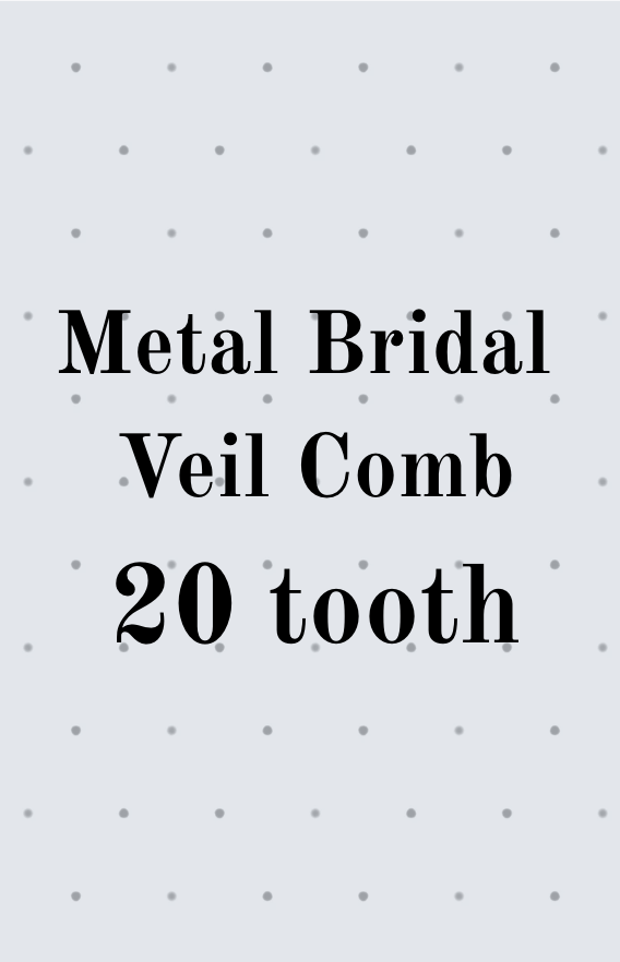 Metal Bridal Veil Comb 20 Tooth