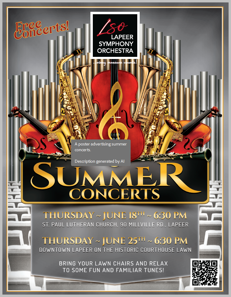Summer Concert 2026, June 18th and June 25th, 6:30 PM