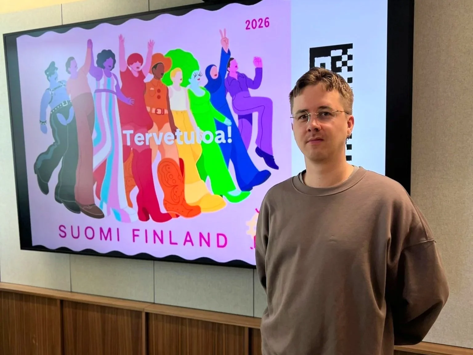Finland’s Posti Launches Today the New Pride Stamp 2026  Designed By  Eero Lampinen 